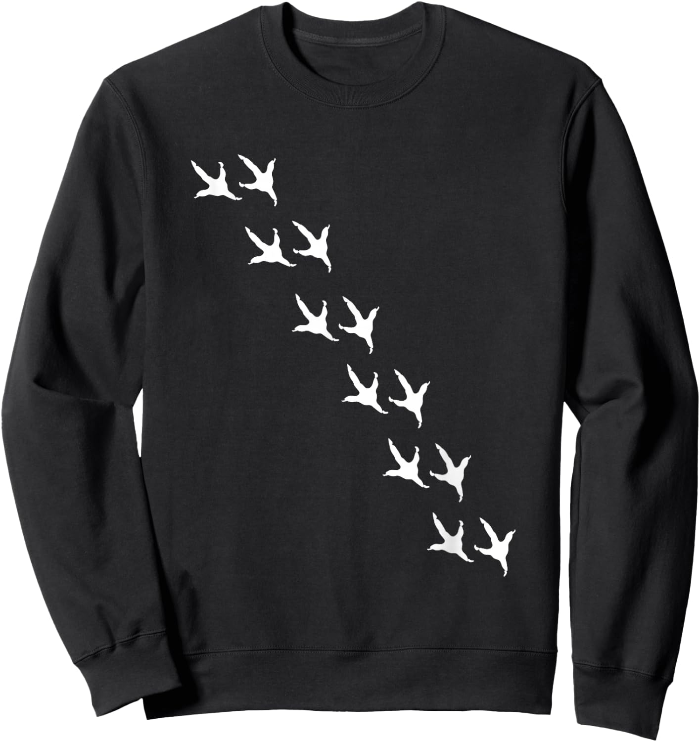 Hen Animal Lover Farm Bird Chicken Footprint Chicken Sweatshirt - Sweatshirt | Black