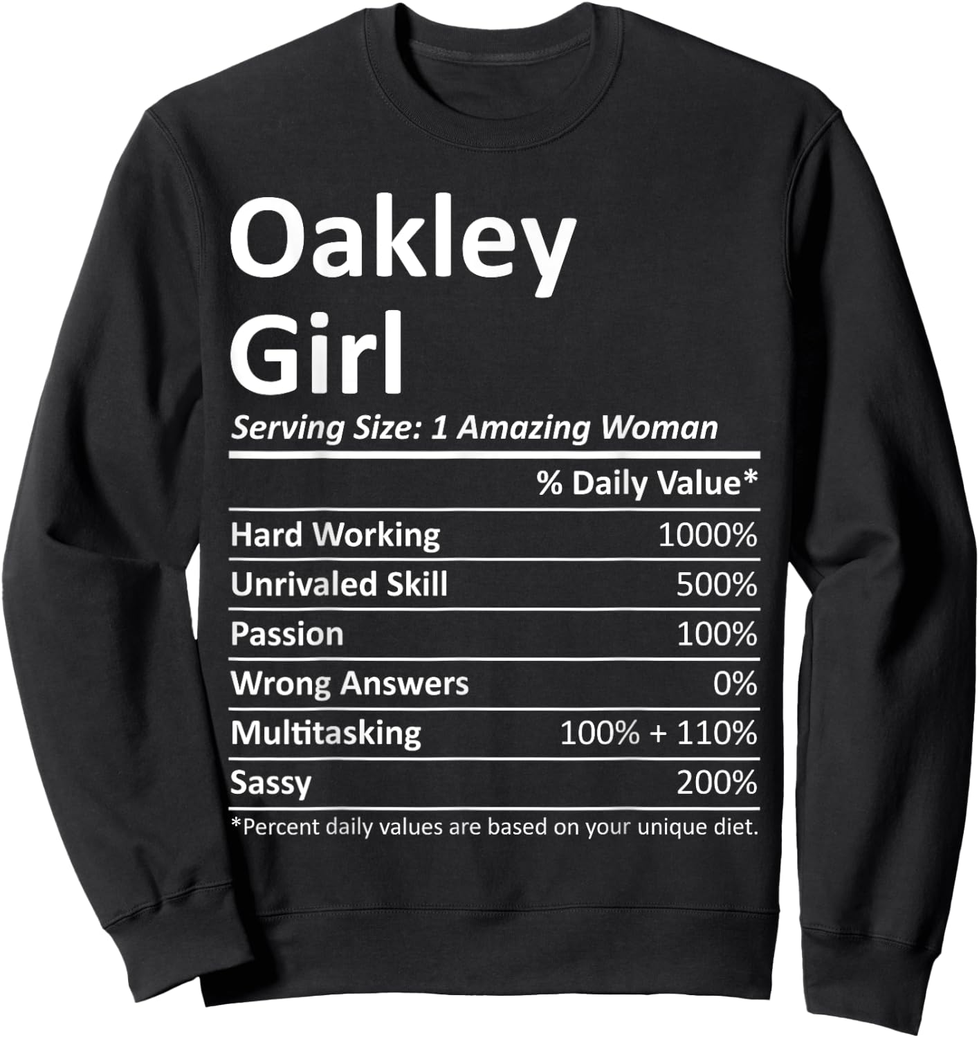 OAKLEY GIRL CA CALIFORNIA Funny City Home Roots USA Gift Sweatshirt - Sweatshirt | Black