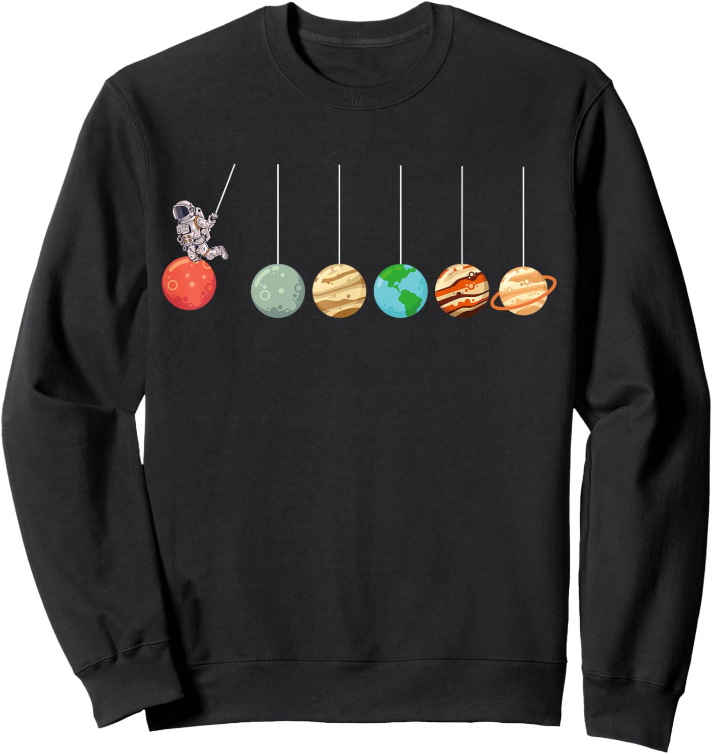 Solar System Cradle Funny Astrophysicist Space Enthusiasts Sweatshirt - Sweatshirt | Black