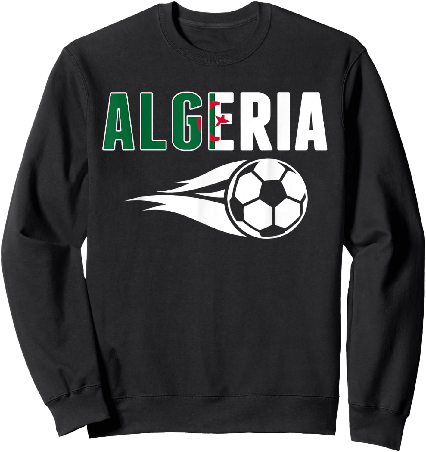 Algerien Fußball-Fans Trikot – algerische Flagge Fußballliebhaber Sweatshirt - Sweatshirt | Black