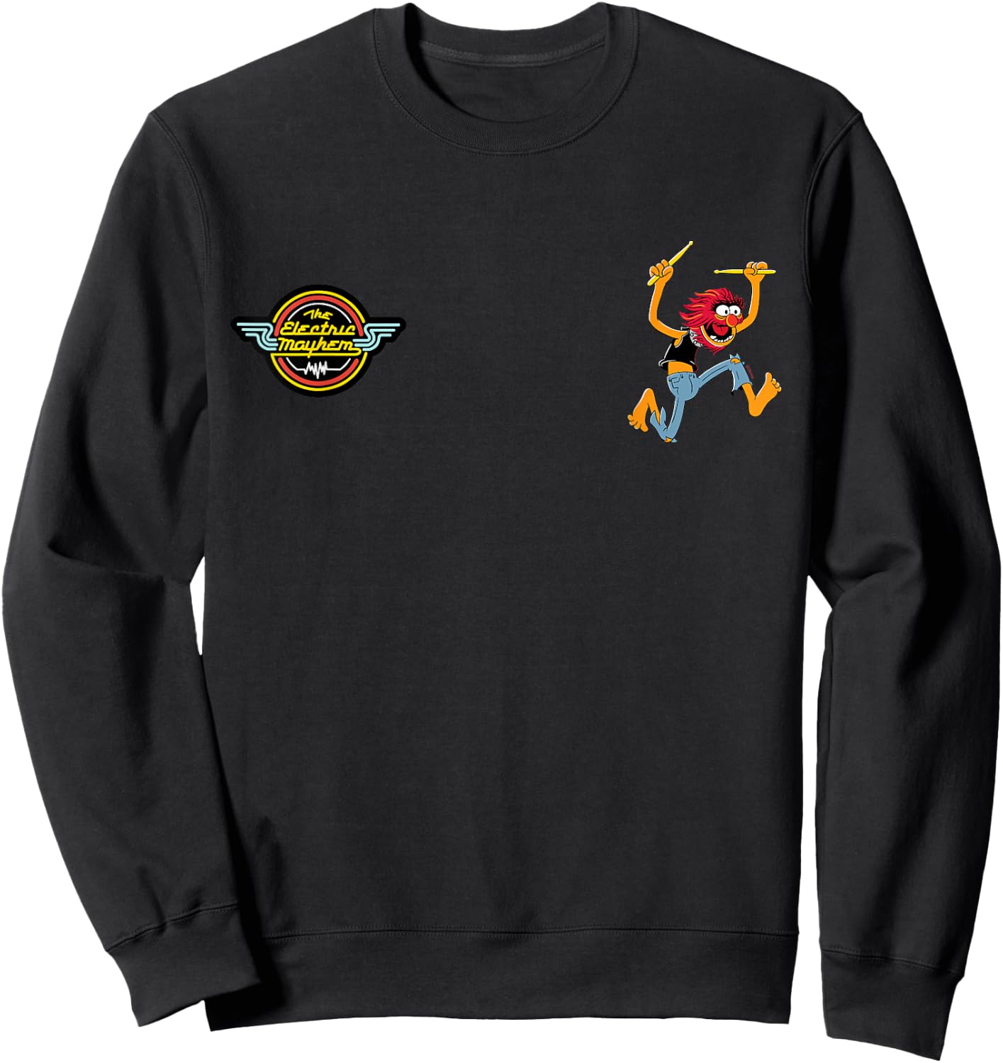 Disney The Muppets Animal #76 2-Sided Soccer Jersey Sweatshirt - Sweatshirt | Black