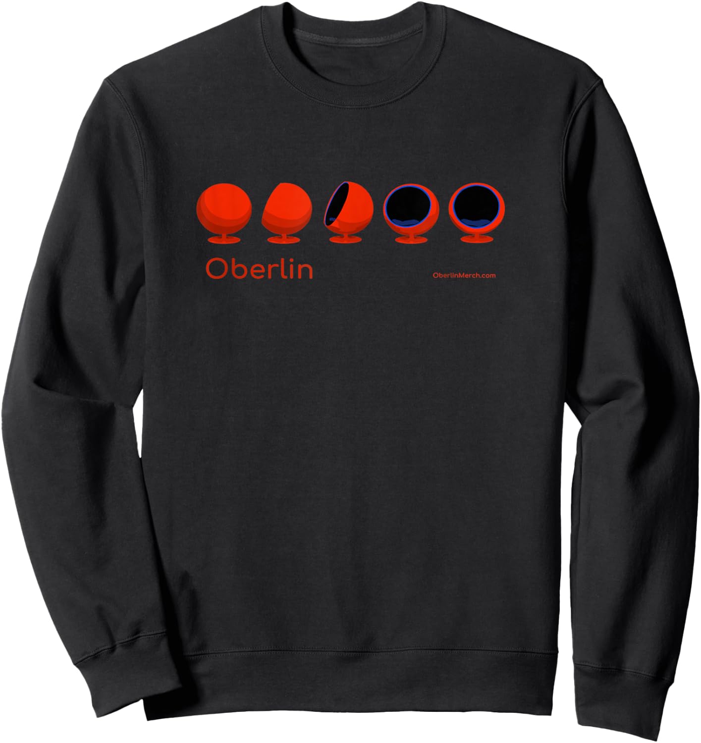 Oberlin Moon Chairs or Womb Chairs Library Alumni Sweatshirt - Sweatshirt | Black