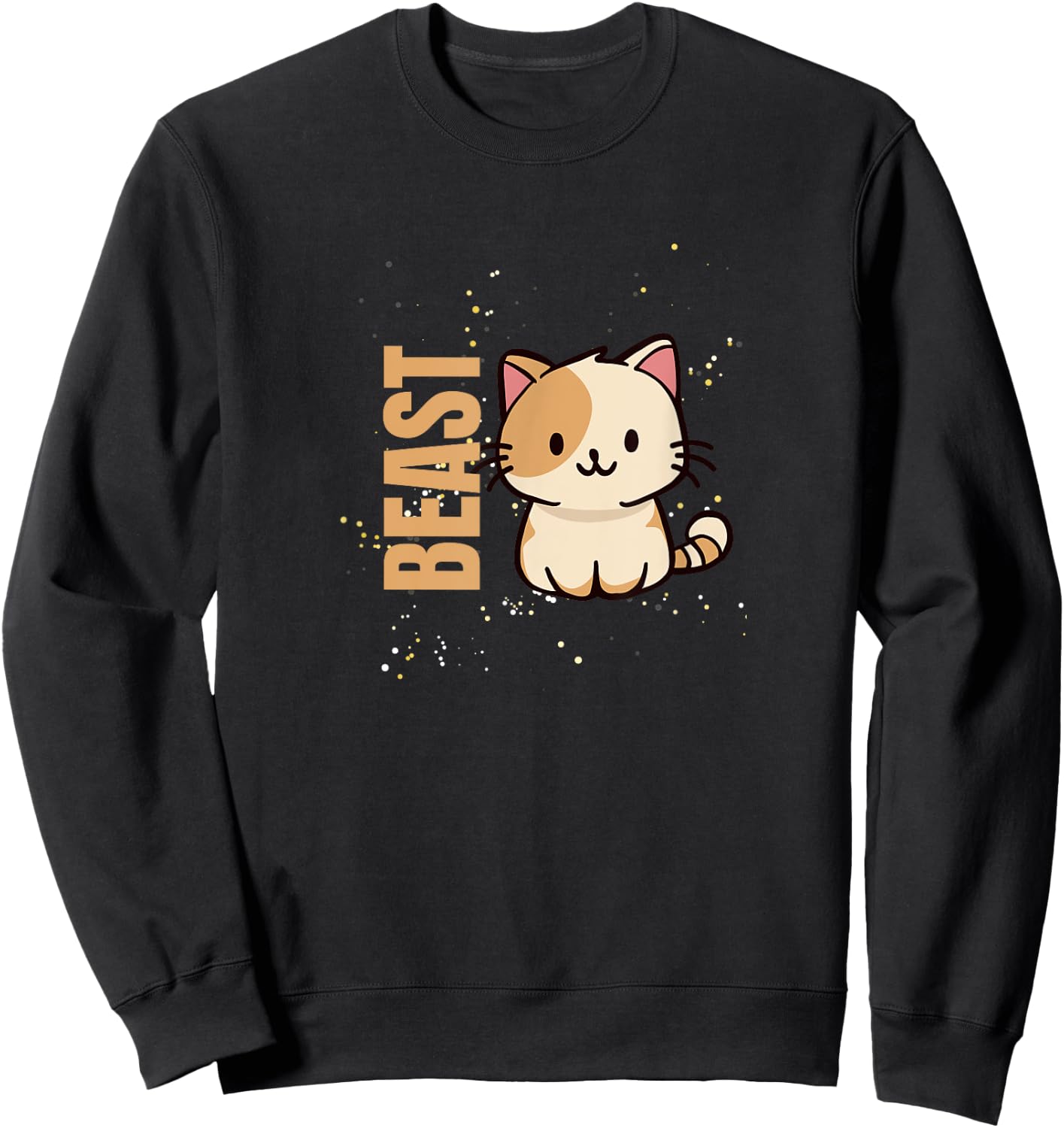 Beast - Cute Cat with Humour Sweatshirt - Sweatshirt | Black