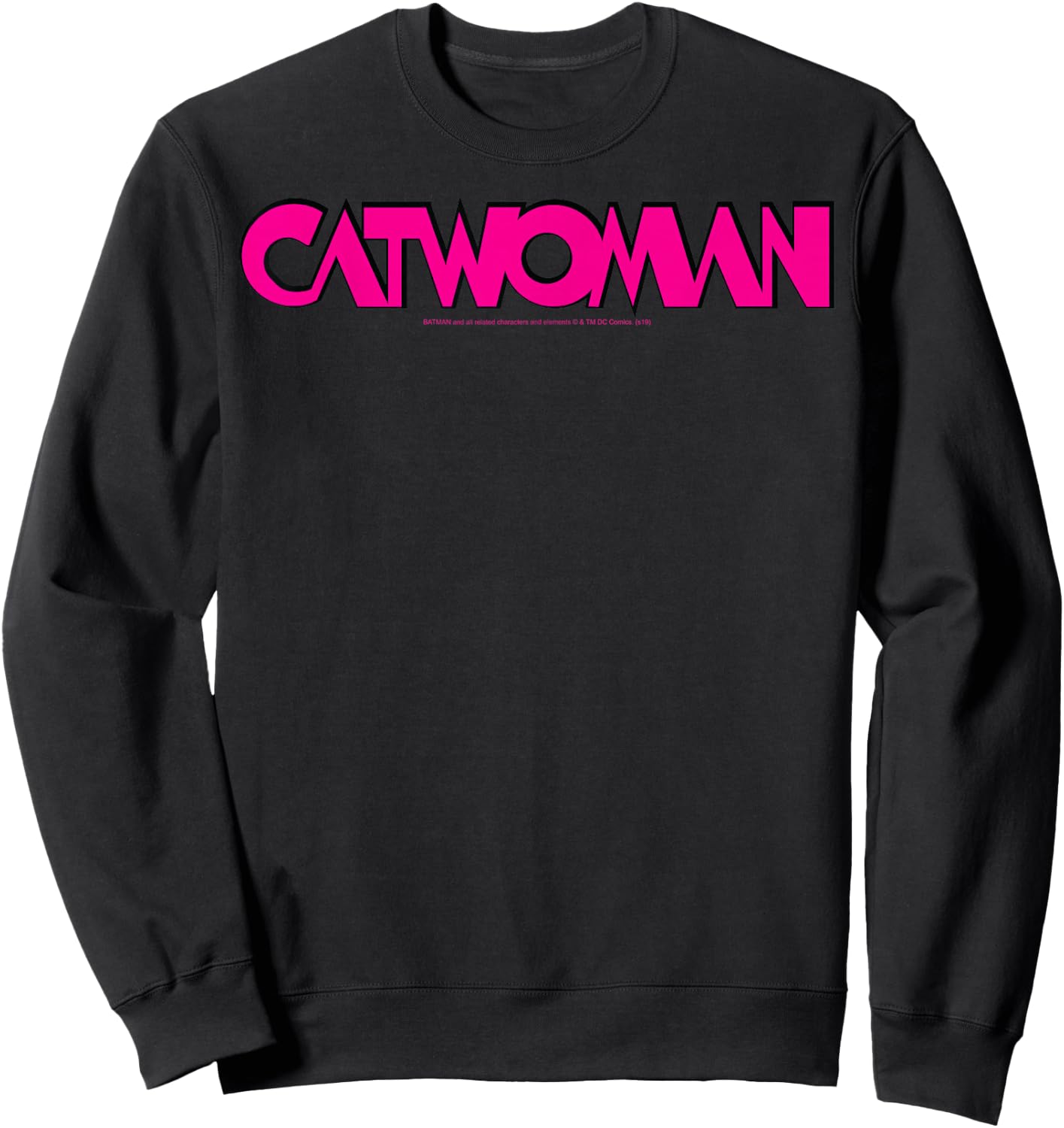 DC Comics Catwoman Simple Logo Sweatshirt - Sweatshirt | Black