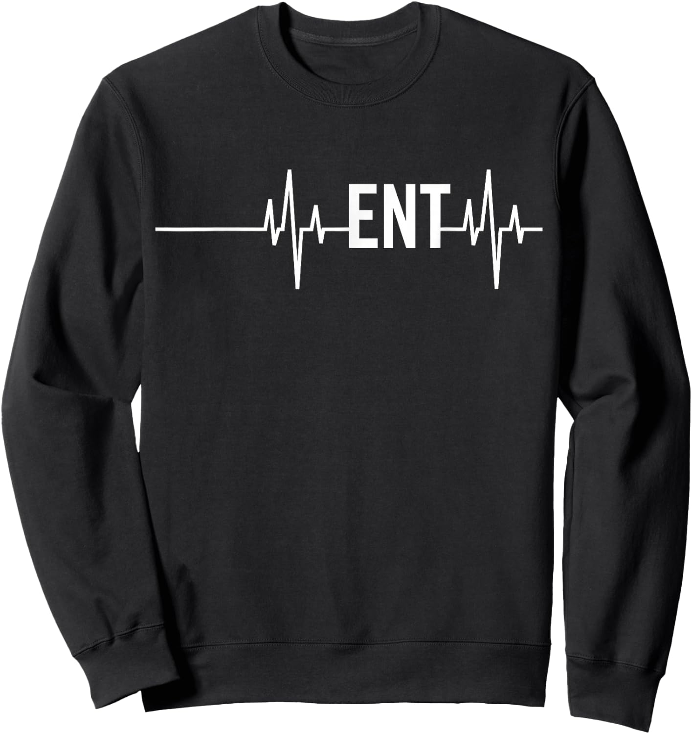 ENT Doctor Nurse Ear Nose Throat ENT Heartbeat Sweatshirt - Sweatshirt | Black