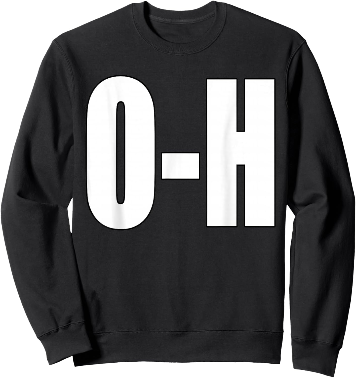 O-H Couples Matching Football Shirt For Ohio Sports Sweatshirt - Sweatshirt | Black