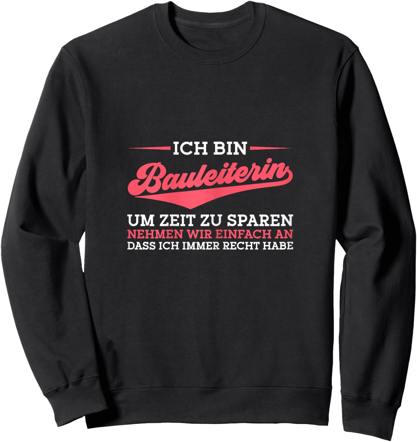 Women's construction engineering, building supervision, construction manager , black, s Sweatshirt - Sweatshirt | Black