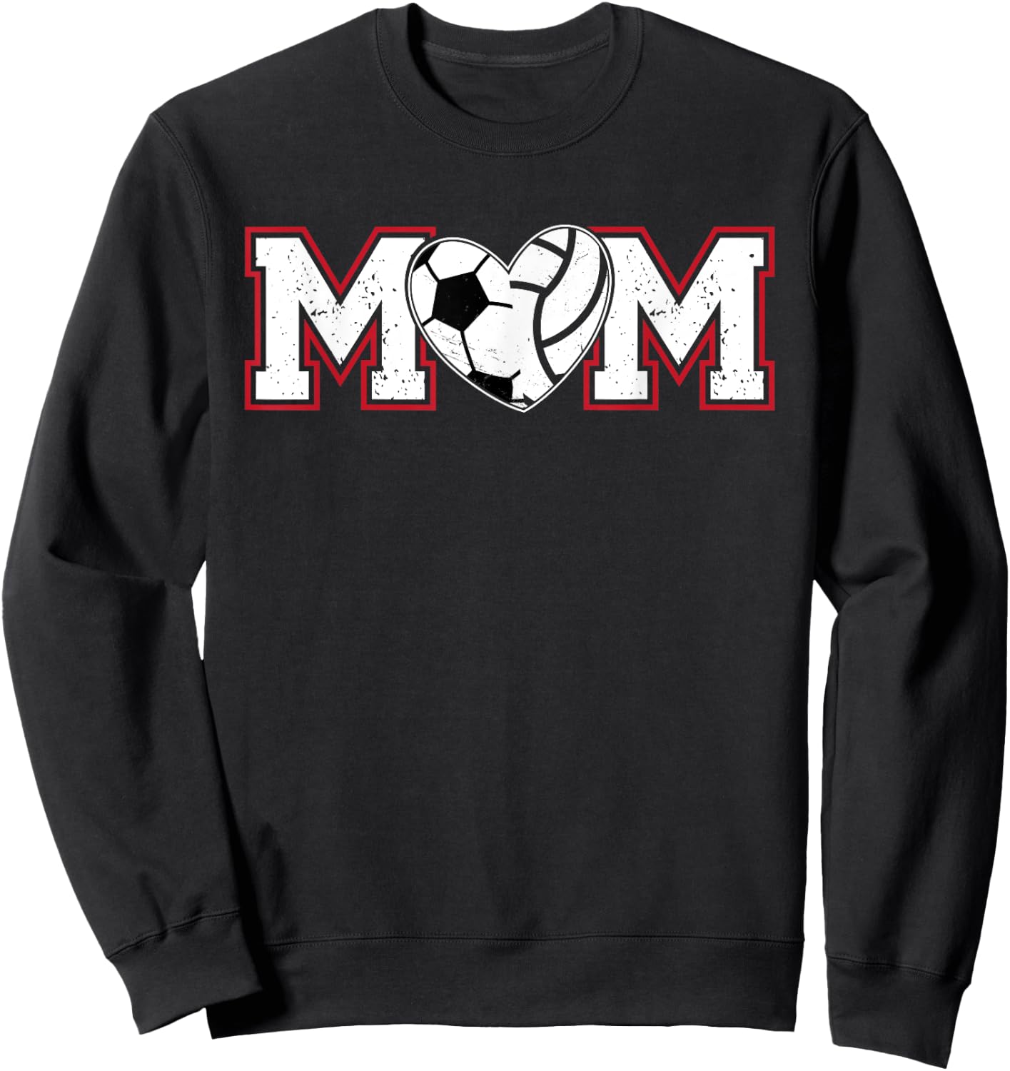 Volleyball Soccer Mom Of Soccer Volleyball Player Sweatshirt - Sweatshirt | Black