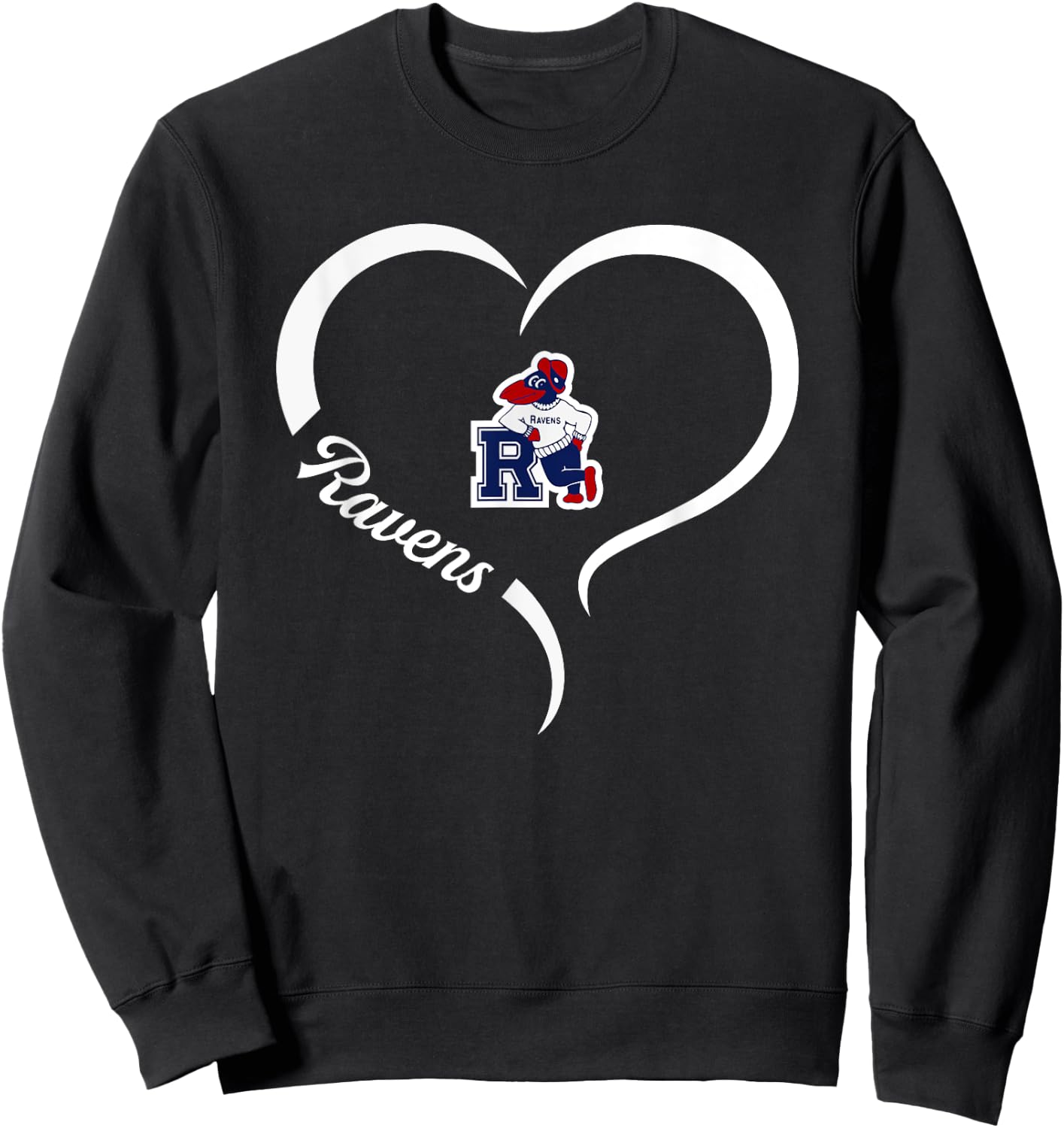 Ravenna Ravens Logo Half Heart Slogan HS Sweatshirt - Sweatshirt | Black