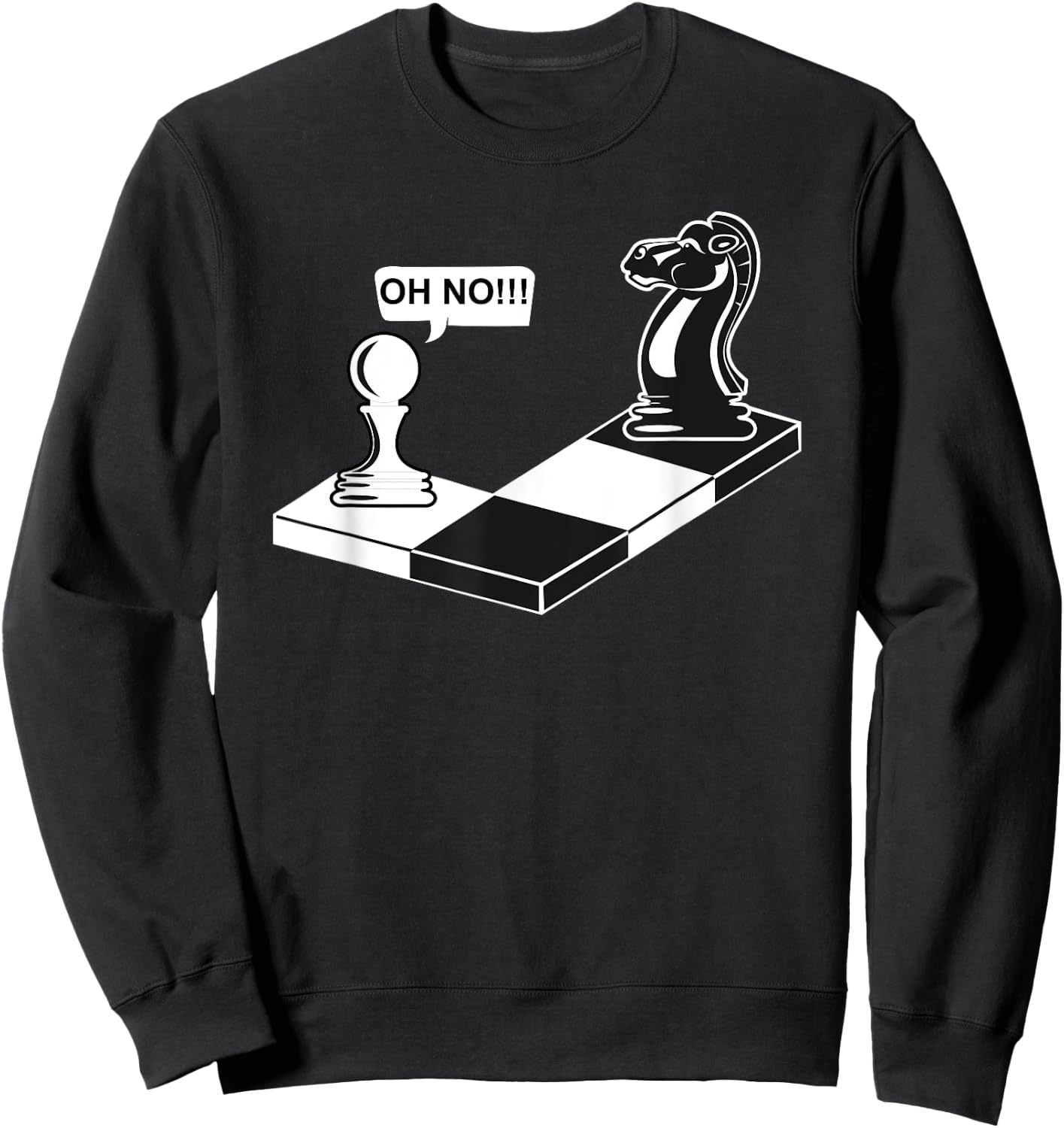 Funny Chess Move Knight To Pawn Sweatshirt - Sweatshirt | Black
