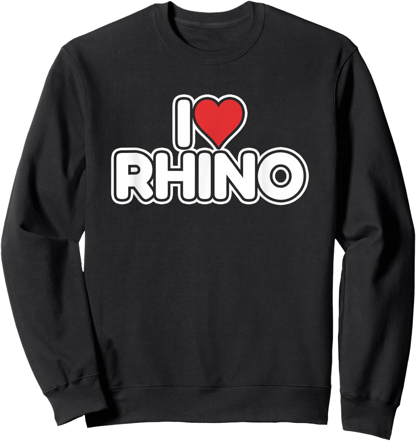 I Love Rhino Sweatshirt - Sweatshirt | Black