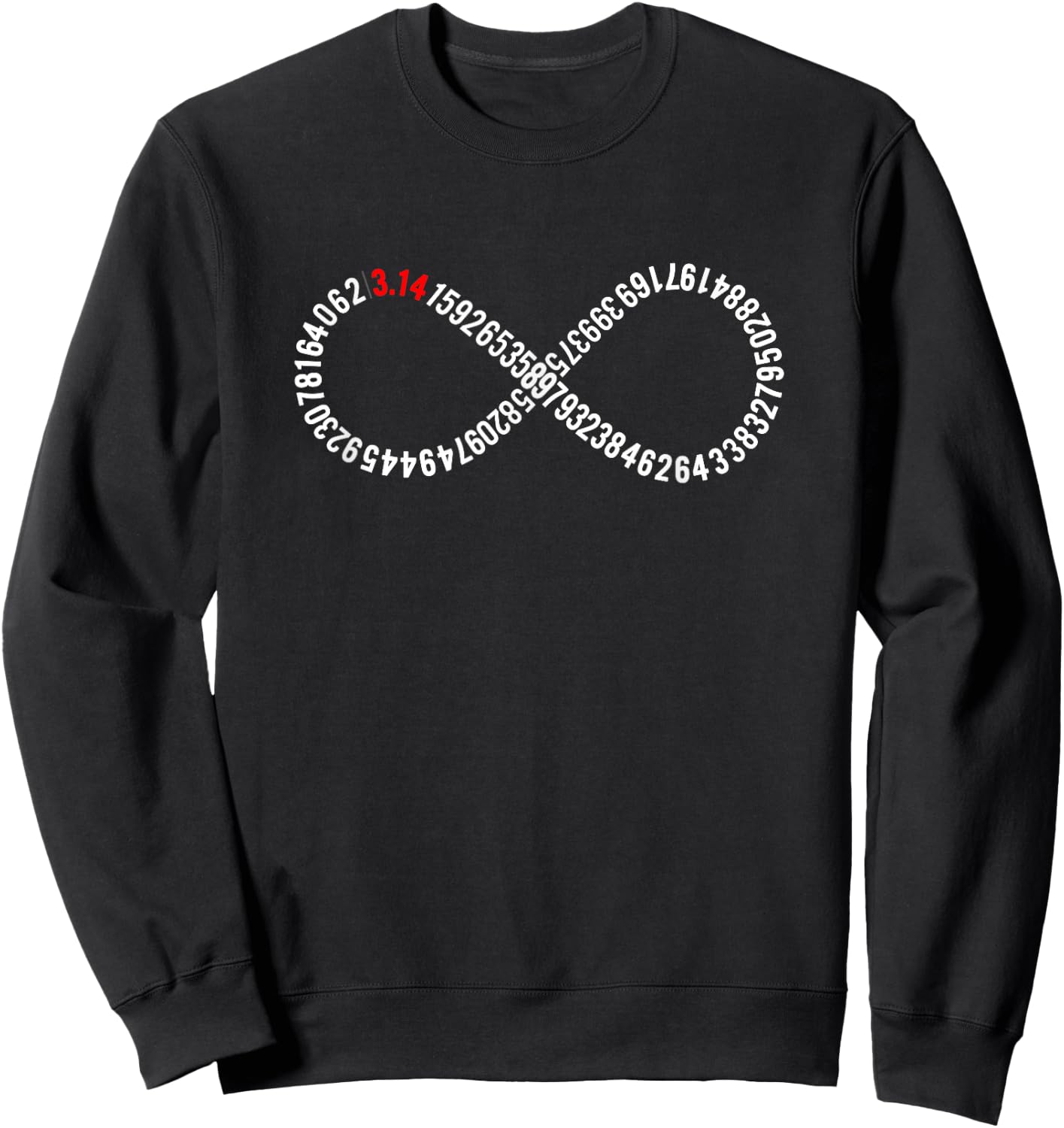 Infinity Digits of Pi XL Asphalt Sweatshirt - Sweatshirt | Black