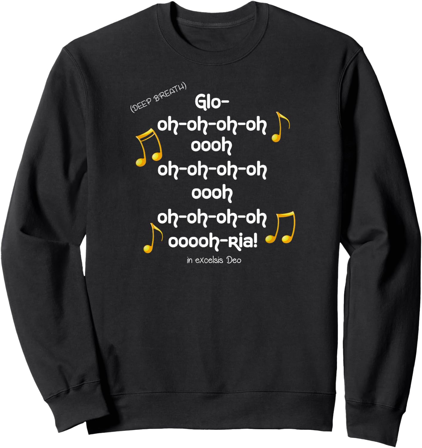 Gloria Angels We Have Heard on High Xmas Song T Shirt Sweatshirt - Sweatshirt | Black