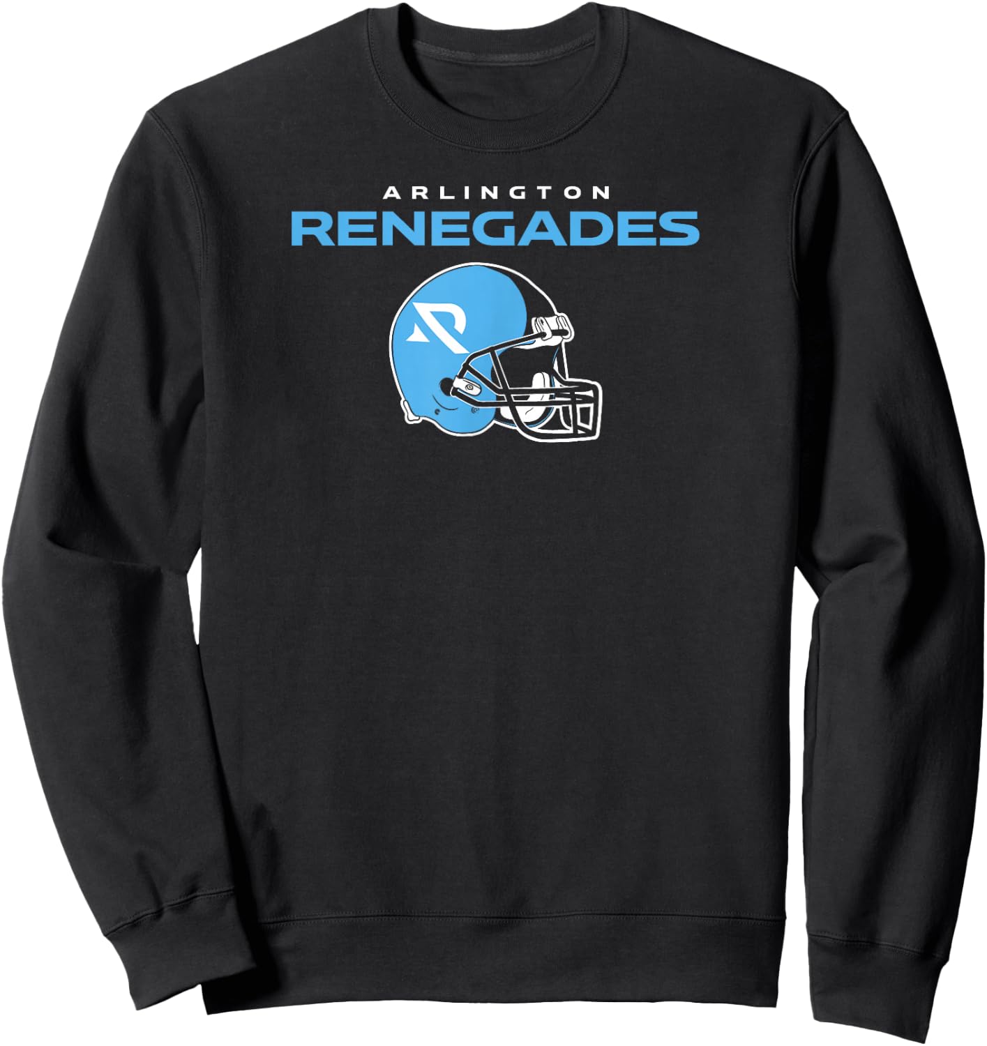 BreakingT Arlington Renegades UFL Vintage Helmet Black -Adults Short Sleeve Classic Fit Cotton Blend Small Sweatshirt - Sweatshirt | Black