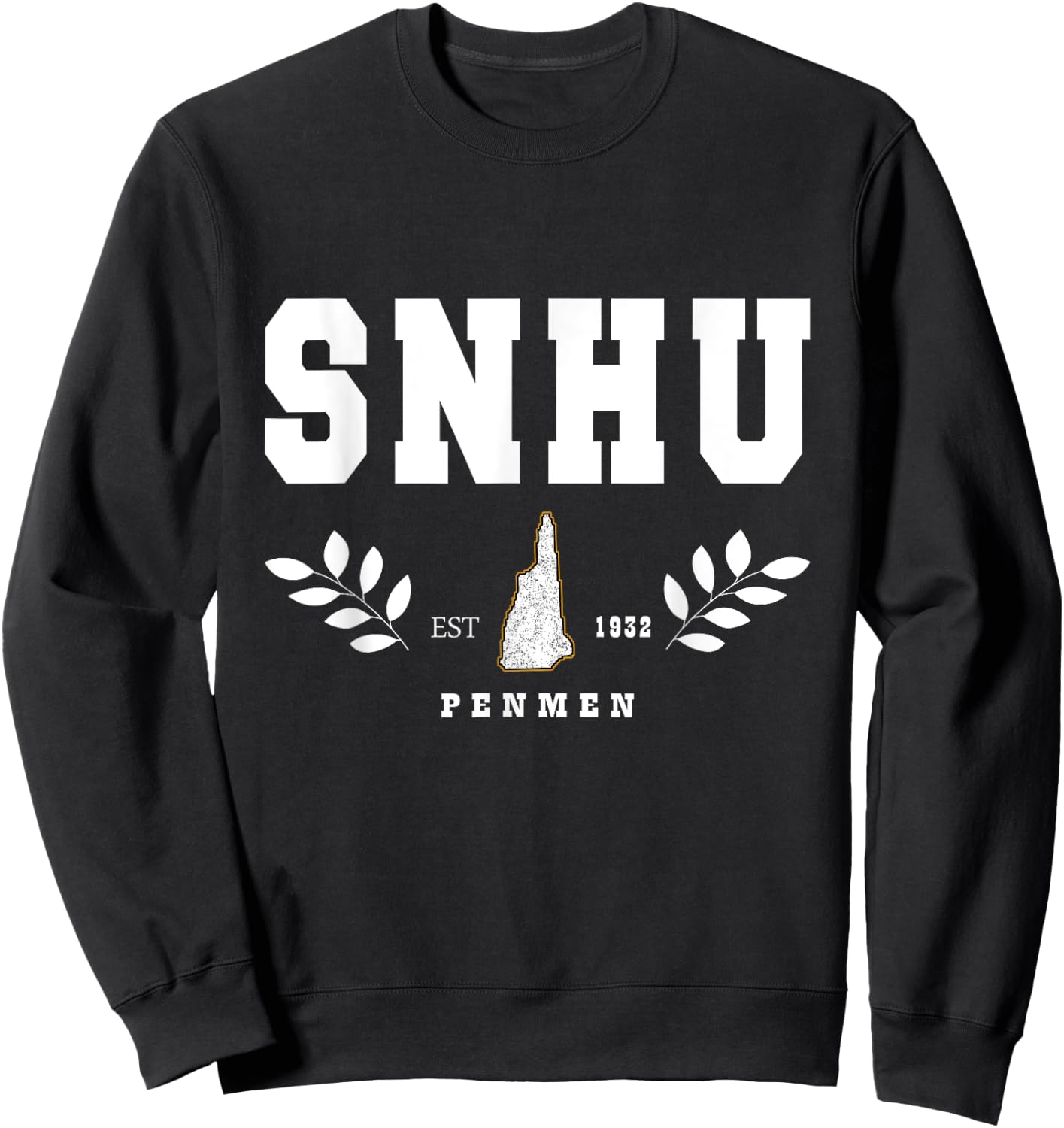 SNHU Arch Retro College University Athletic Sports Sweatshirt - Sweatshirt | Black