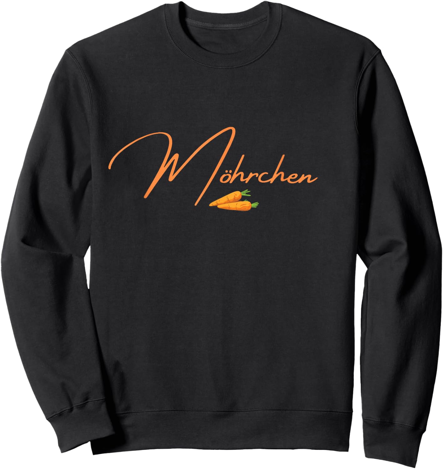 Möhrchen Karöttchen Rübchen Karotte Mohrrübe Karöttchen Sweatshirt - Sweatshirt | Black