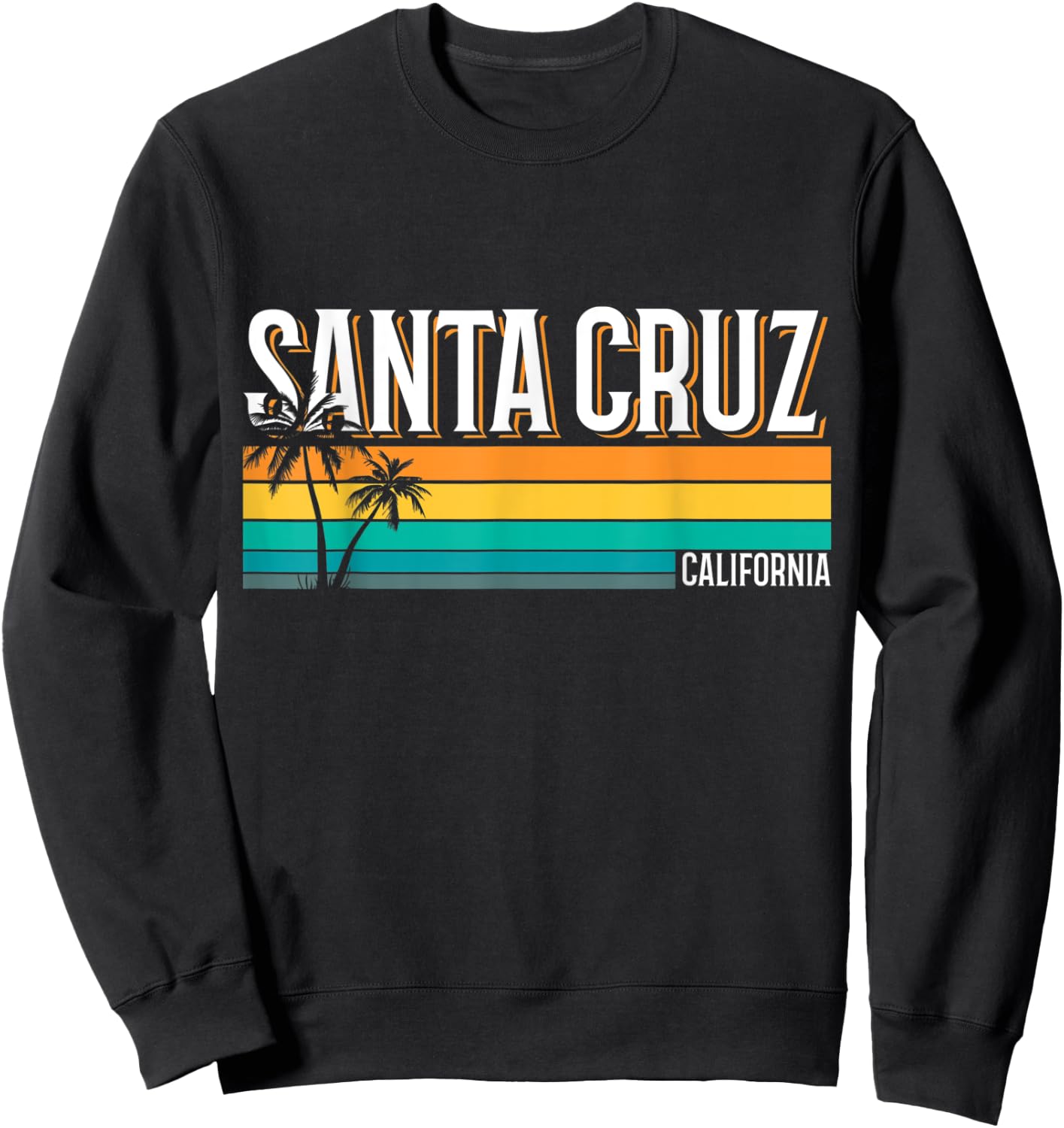 Santa Cruz, Kalifornien, Sommersonne, Palmen, Strand Sweatshirt - Sweatshirt | Black