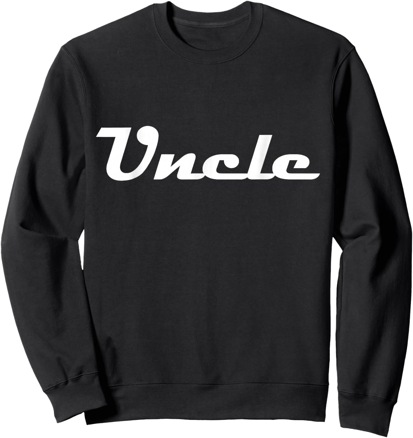 Uncle Classic Retro Lettering Father's Day Brother Sweatshirt - Sweatshirt | Black