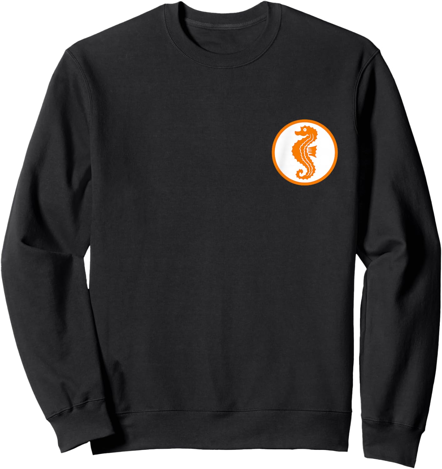 Seahorse Swimming Badge Early Swimming Retro Swimming , black, s Sweatshirt - Sweatshirt | Black