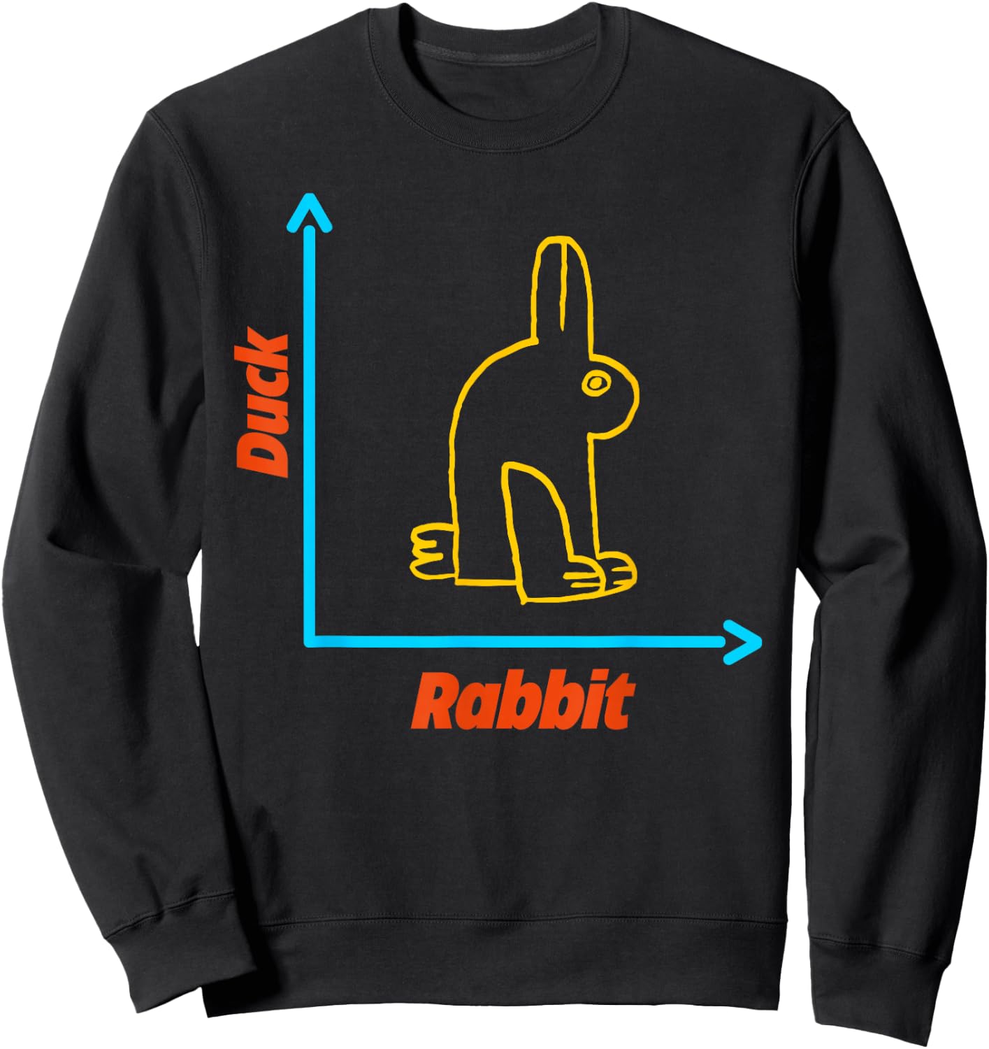 Wittgensteins Rabbit Duck Illusion Physics Nerd Math Geek Sweatshirt - Sweatshirt | Black