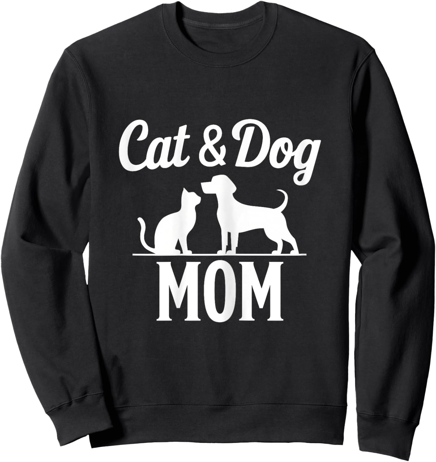 Maman chat et chien Sweatshirt - Sweatshirt | Black