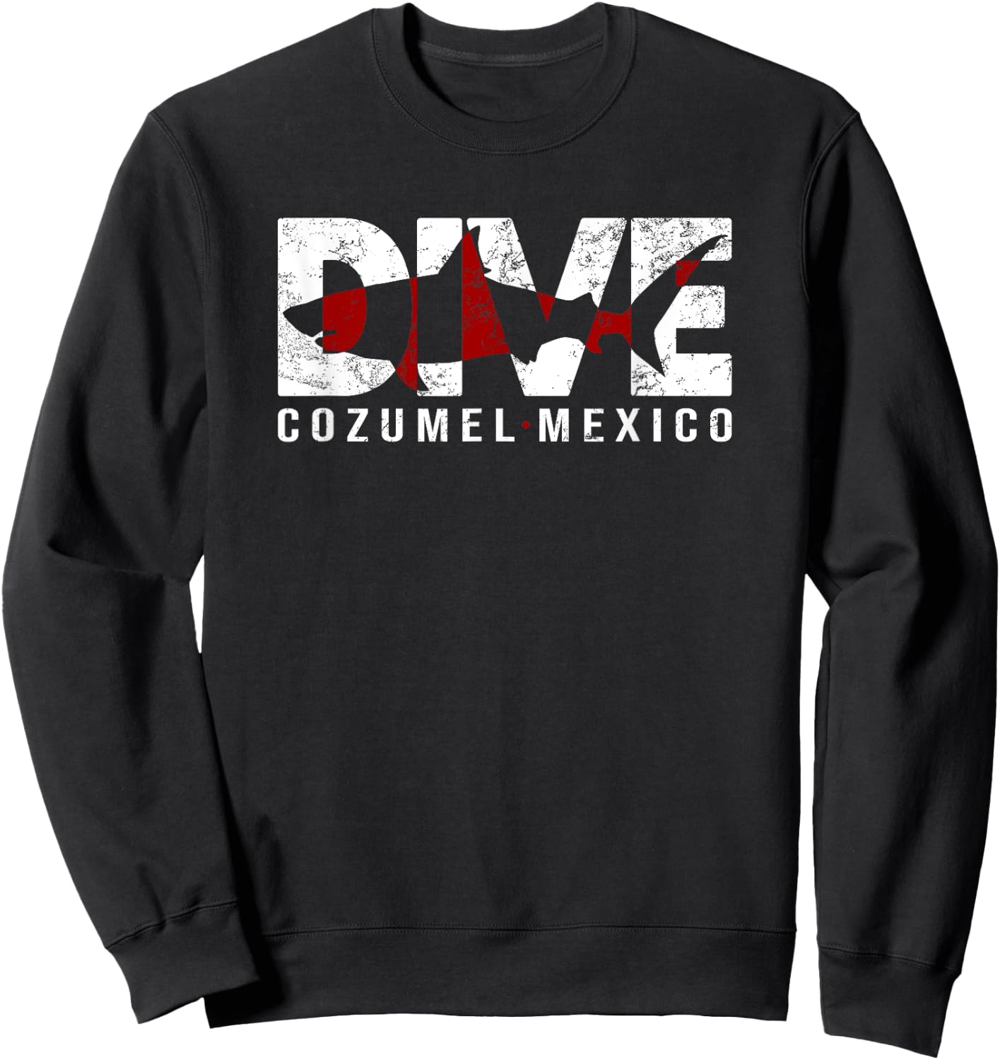 DIVE Cozumel Mexico SCUBA DIVING Diver Sweatshirt - Sweatshirt | Black