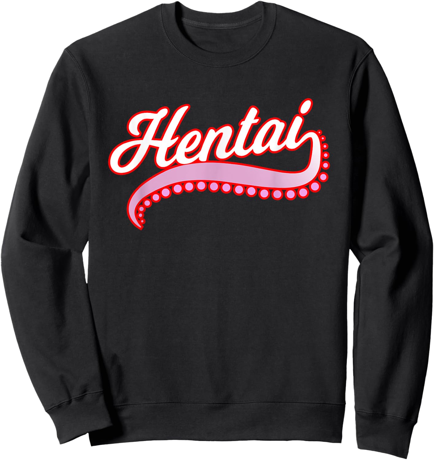 Funny Hentai Anime Shirt - Hentai Tentacle Tail Gag Sweatshirt - Sweatshirt | Black