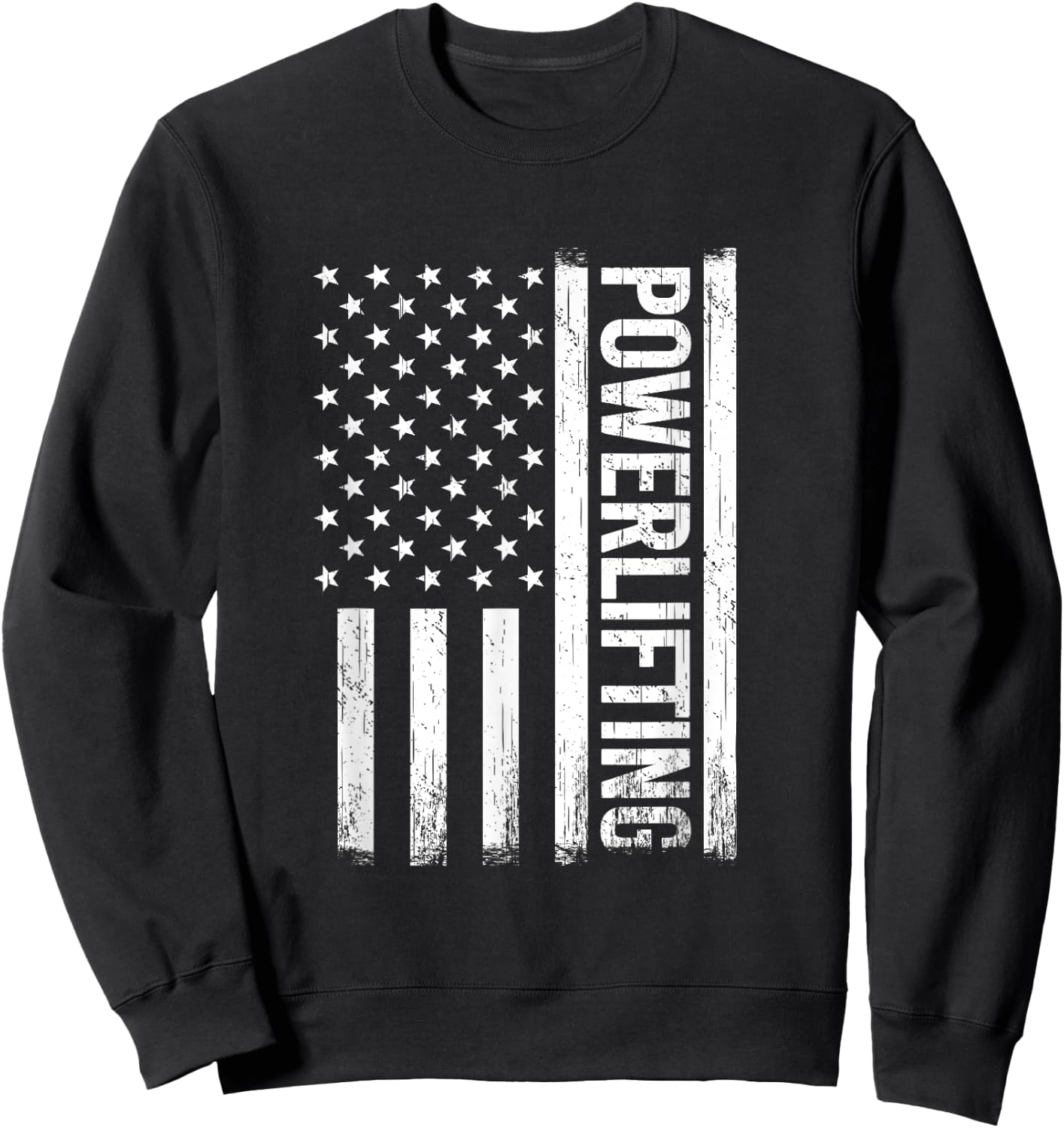 USA gym powerlifter powerlifting weightlifting Sweatshirt - Sweatshirt | Black