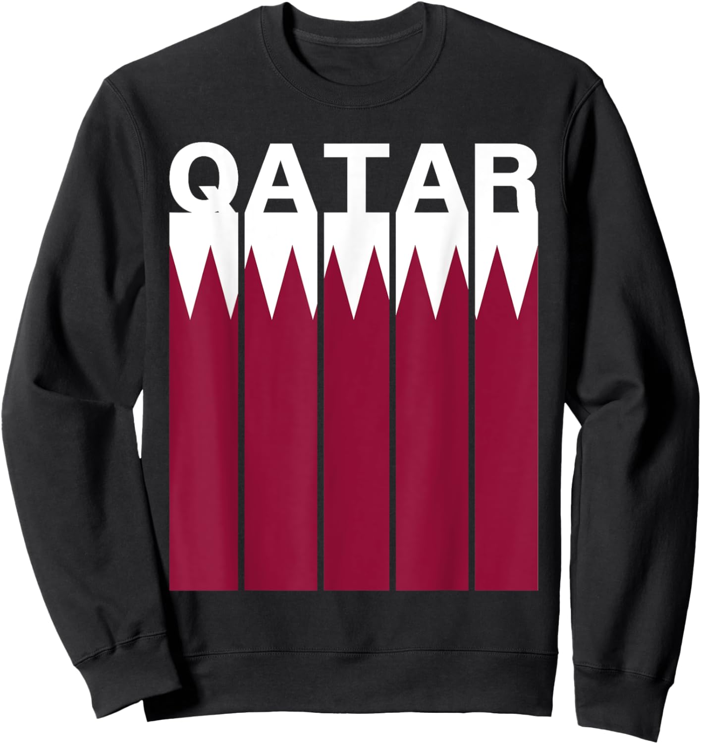 Qatar Flag Sweatshirt - Sweatshirt | Black