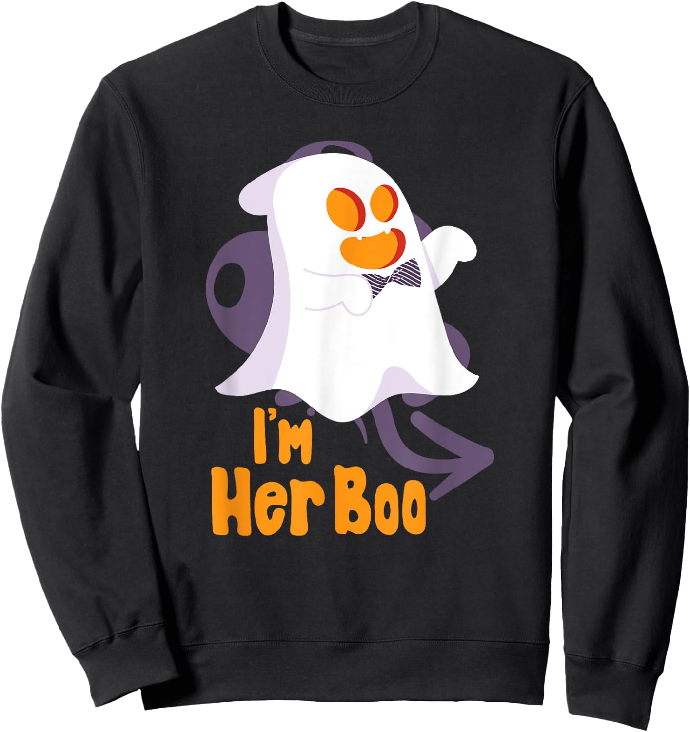 I'm Her Boo Halloween Ghost Matching Couple Cute Sweatshirt - Sweatshirt | Black