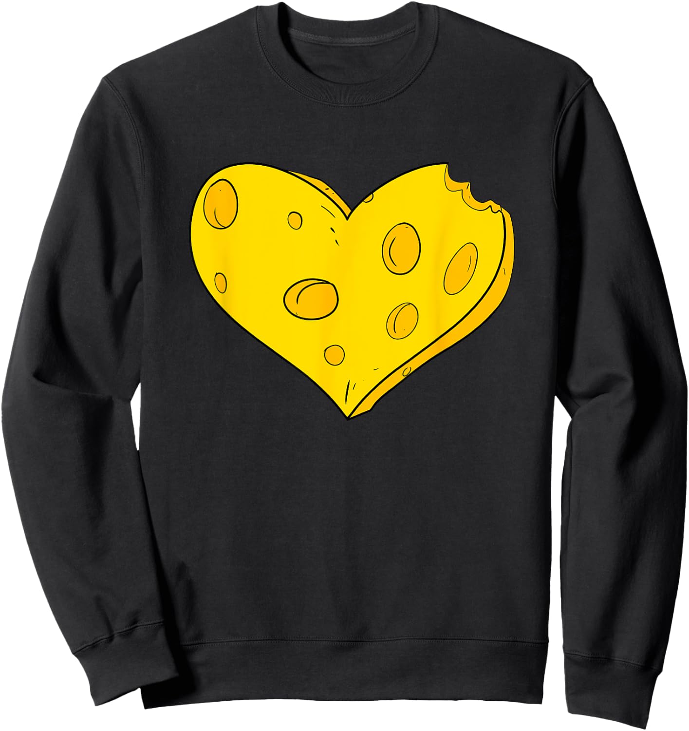 Herz aus Käse Sweatshirt - Sweatshirt | Black