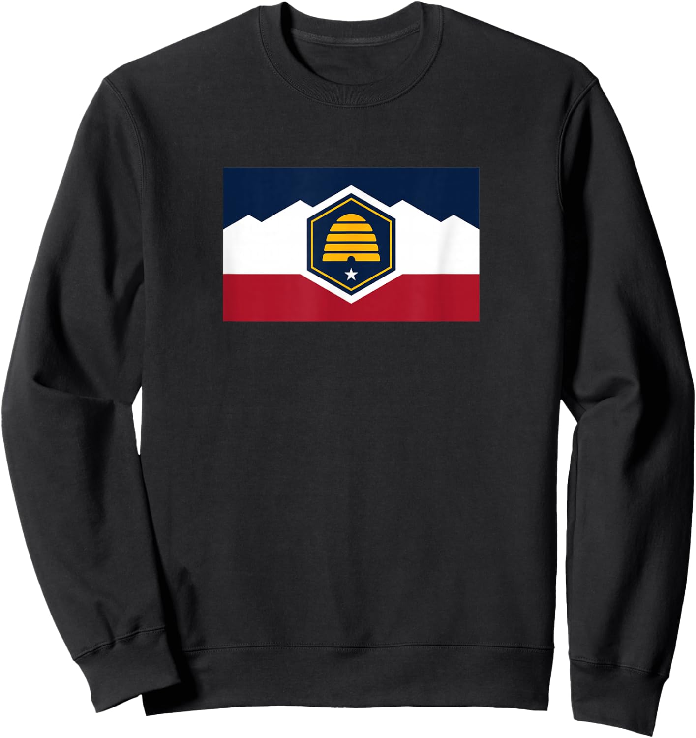 Flag of Utah State Flag of Utah Beehive State Sweatshirt - Sweatshirt | Black