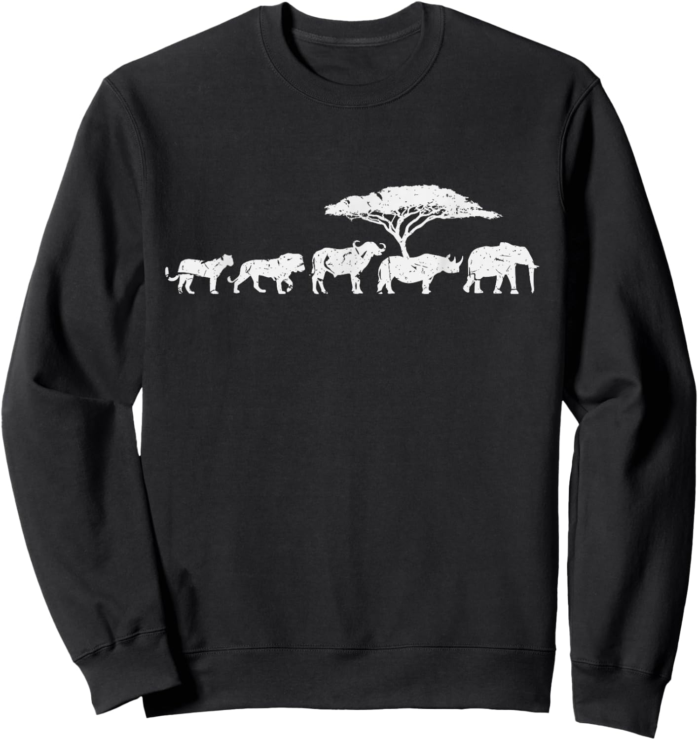 Africa The Big Five Animals Sweatshirt - Sweatshirt | Black