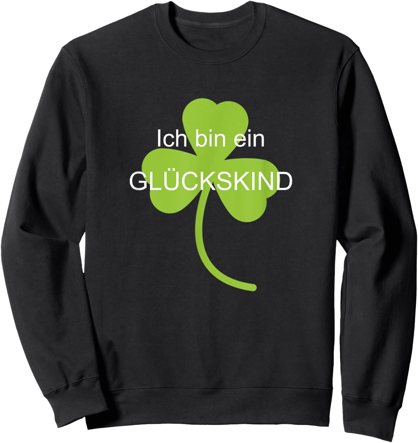 Glückskind , black Sweatshirt - Sweatshirt | Black