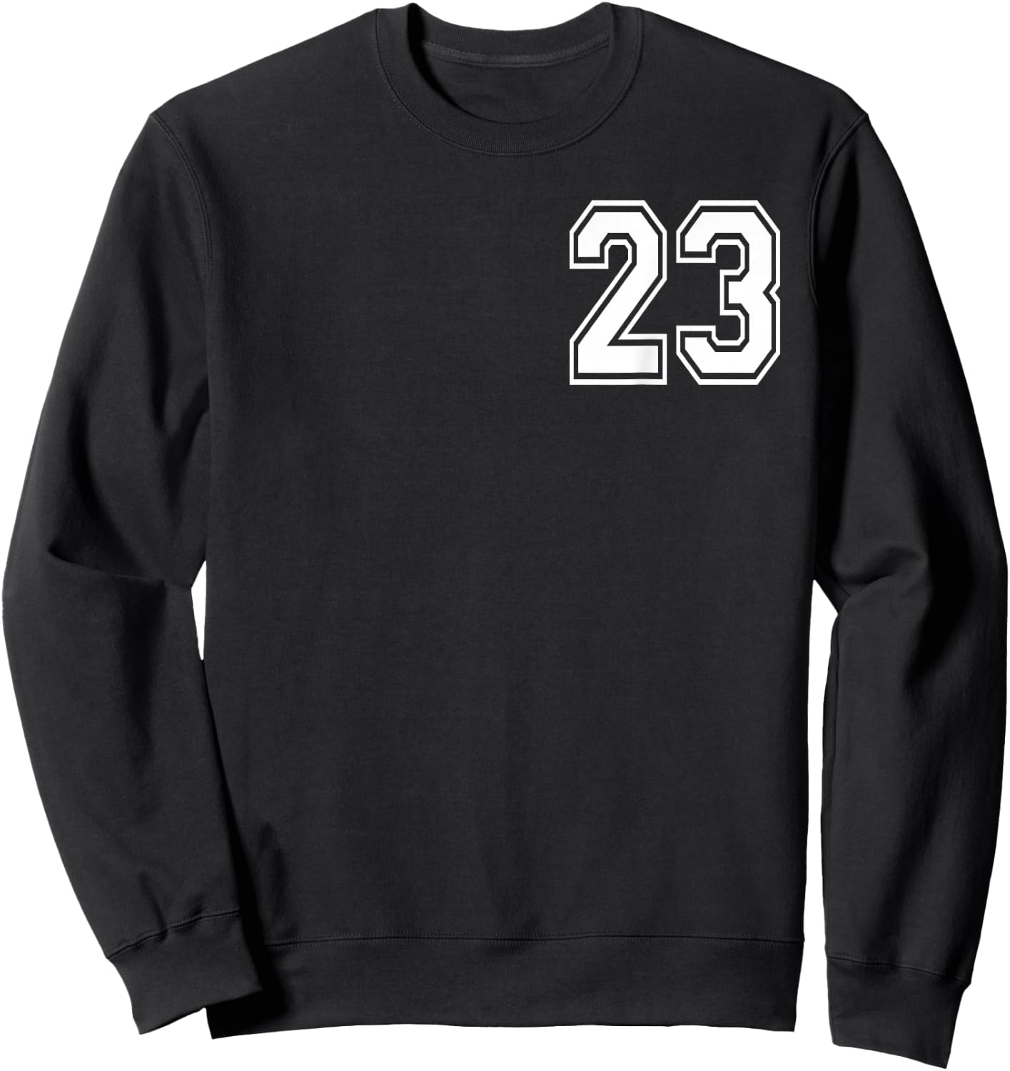 Number 23 in White Sweatshirt - Sweatshirt | Black