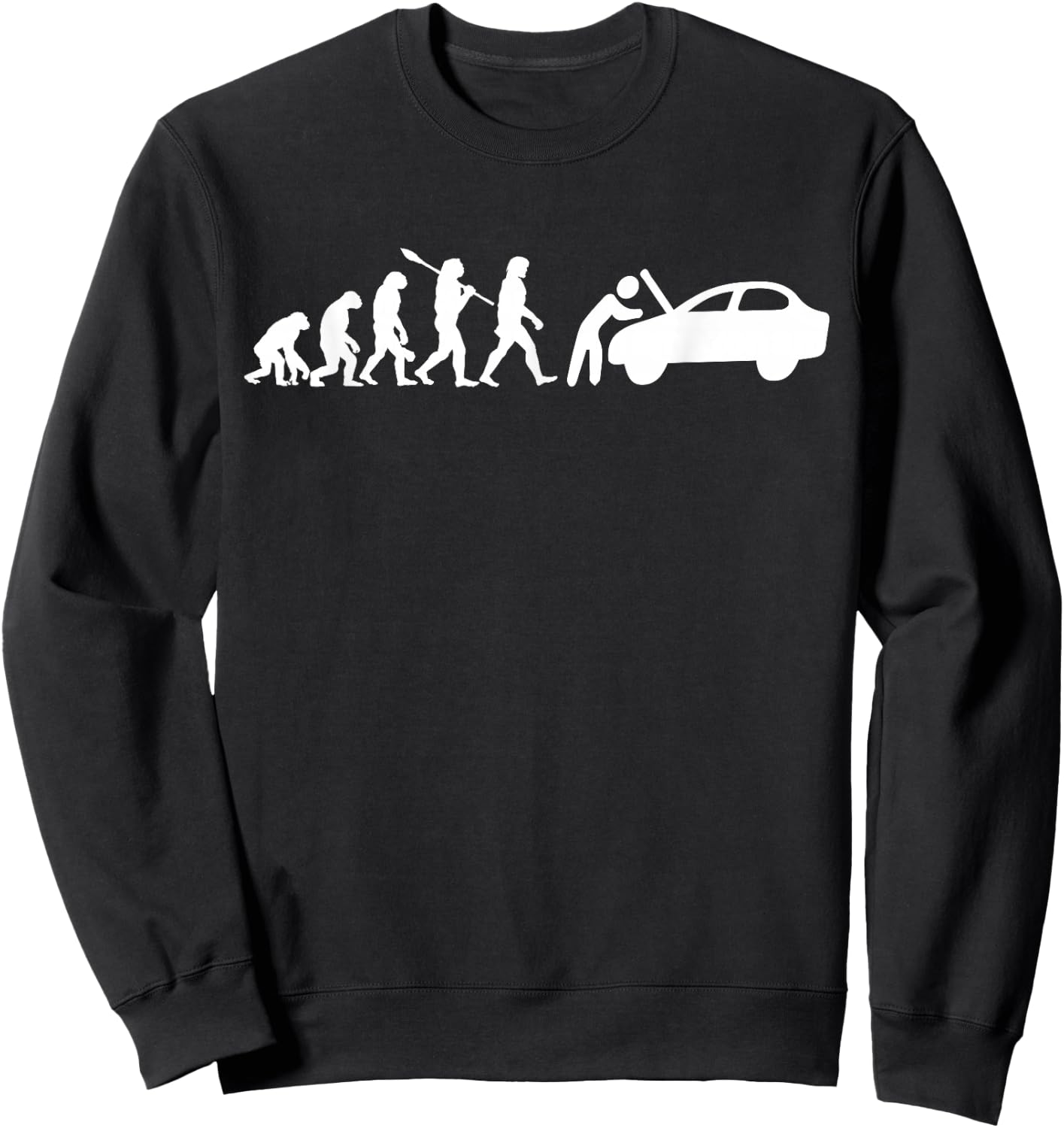 Funny Auto Mechanic Evolution - Car Mechanic Sweatshirt - Sweatshirt | Black