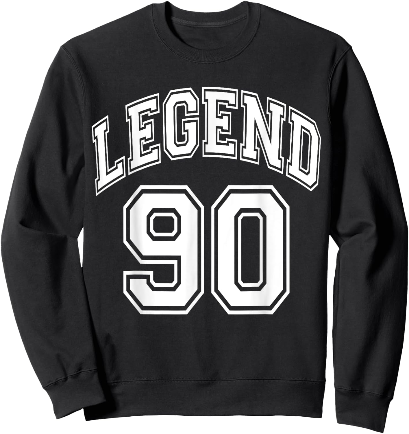 Legend 90 Number Varsity Team - 90th Birthday & 90 Years Old Sweatshirt - Sweatshirt | Black
