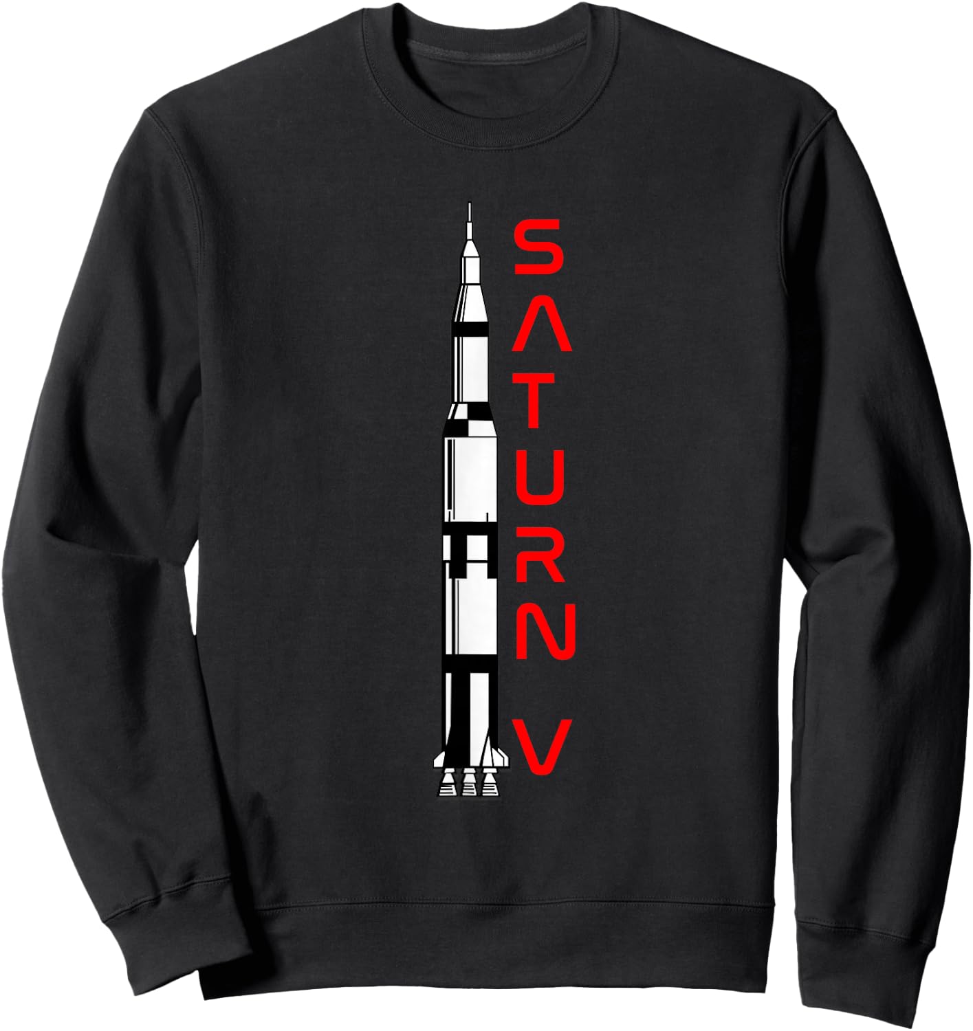 Apollo 11 Saturn V Moon Rocket Space Sweatshirt - Sweatshirt | Black