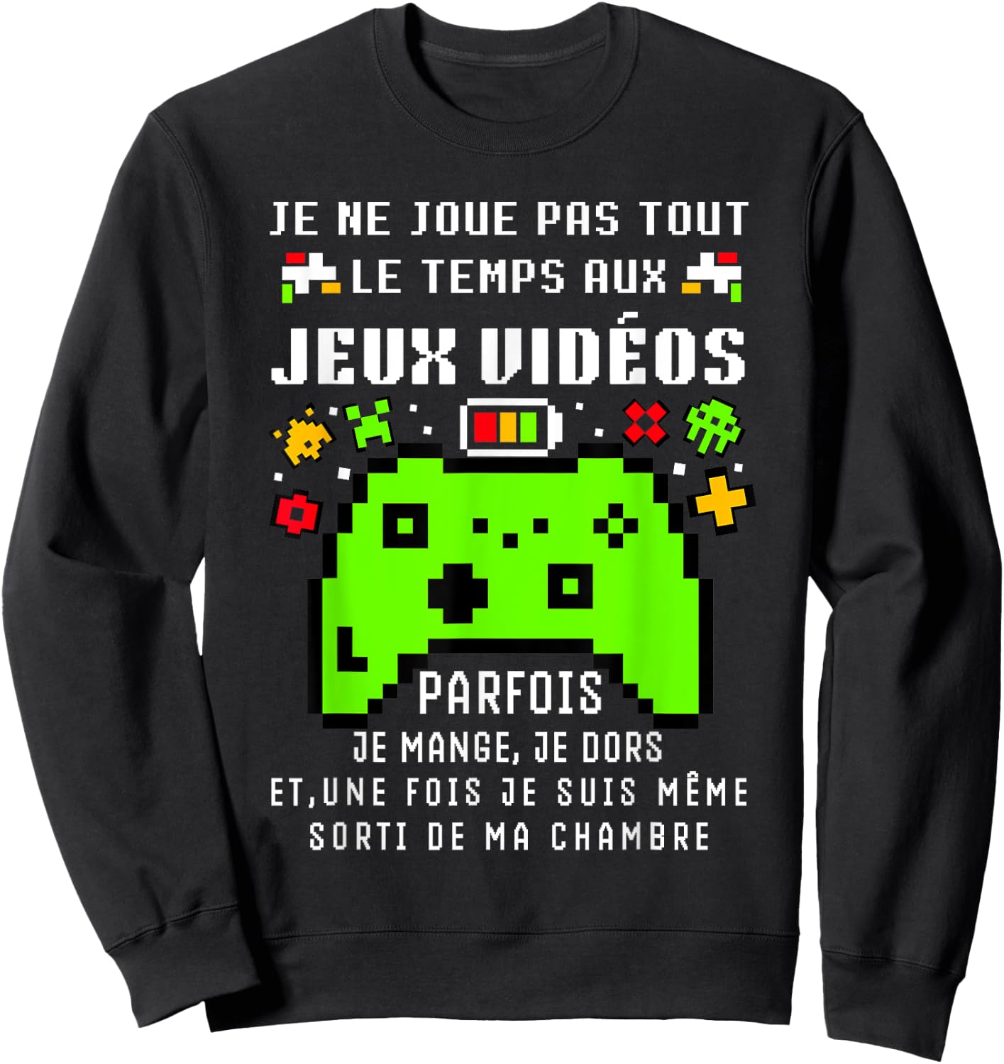 Funny Gamer Teen Video Games Gift Gamer Christmas Funny , Black, S Sweatshirt - Sweatshirt | Black