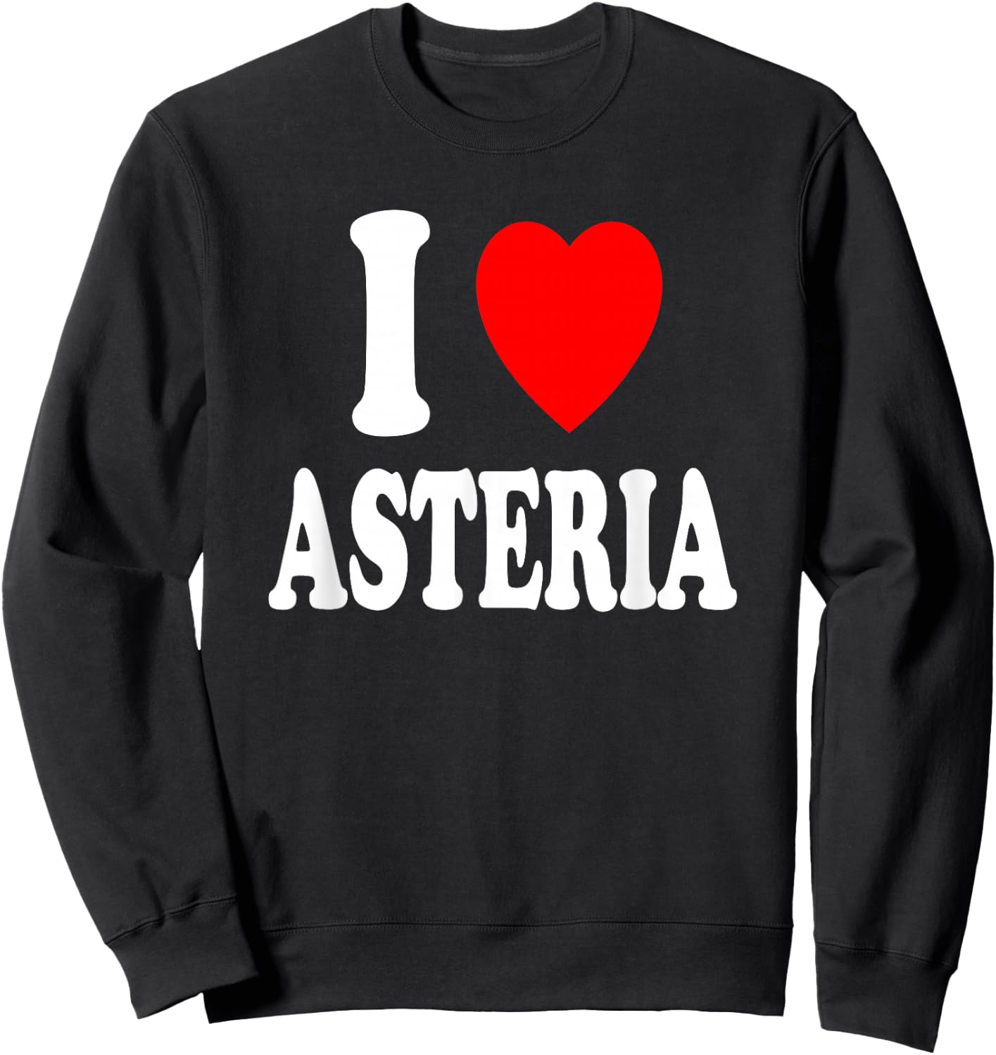 I Heart (Love) Asteria Cute Matching Couple Spouse Married Sweatshirt - Sweatshirt | Black
