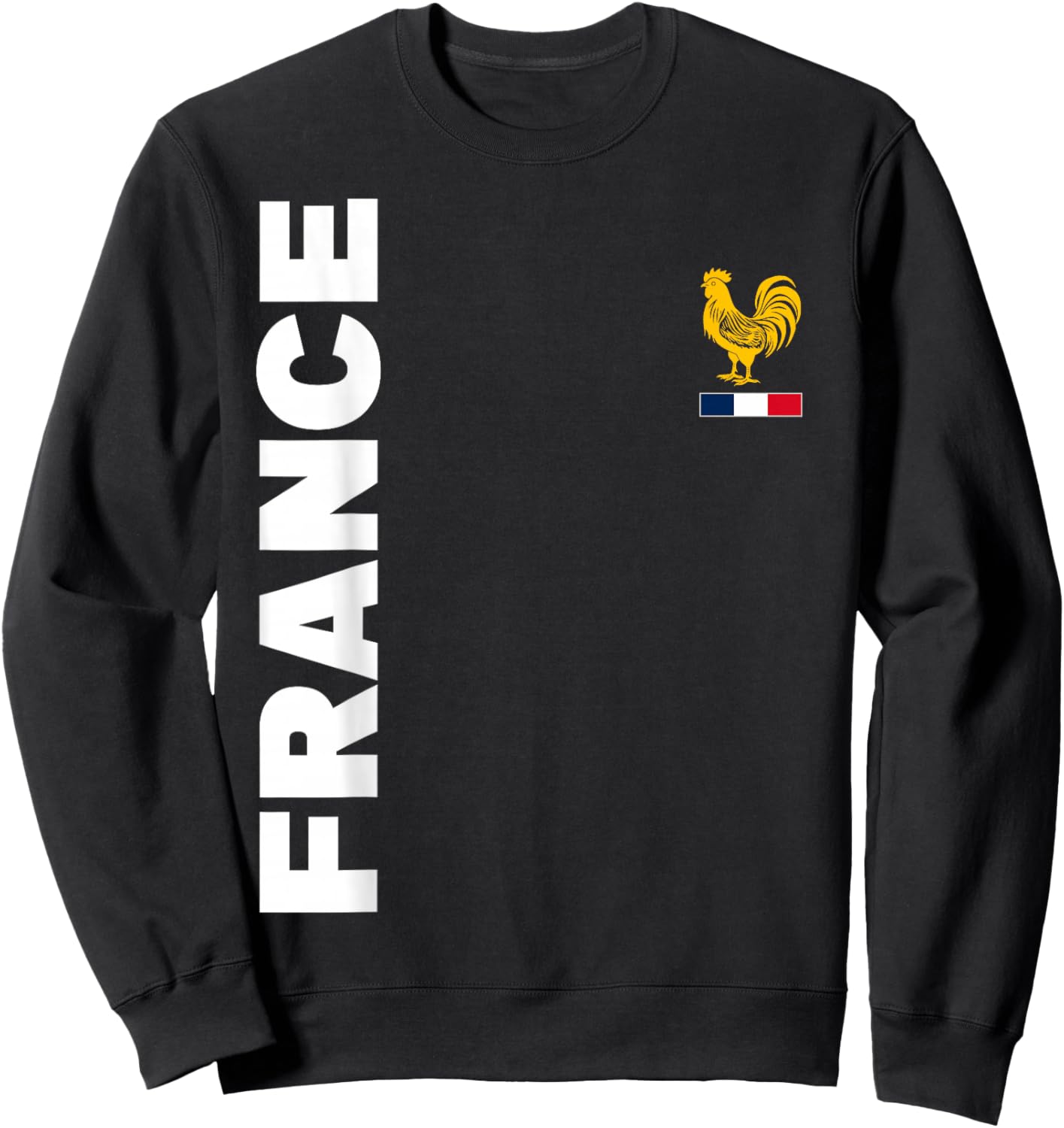 French Fan Flag France , blue Sweatshirt - Sweatshirt | Black
