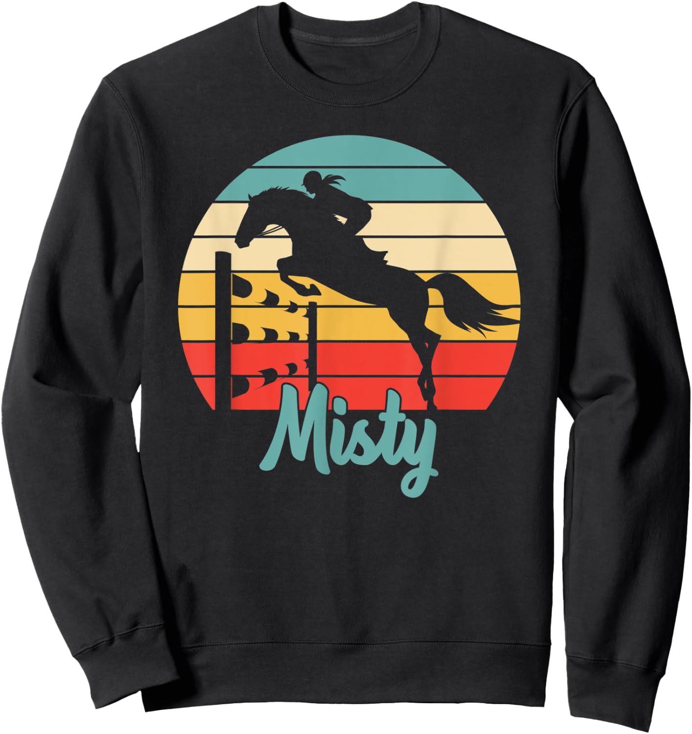 Misty Name Gift - Equestrian Shirt Misty Horse Girl Sweatshirt - Sweatshirt | Black