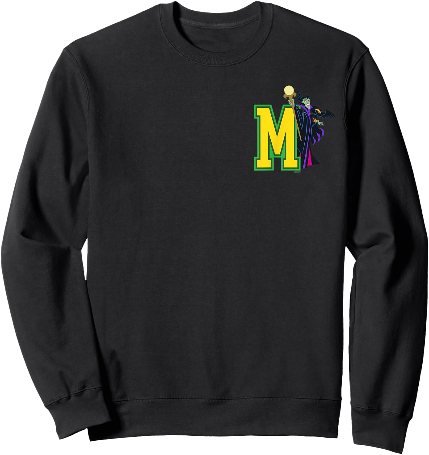 Disney Maleficent Dragons 00 Collegiate Sports Team 2-Sided Sweatshirt - Sweatshirt | Black