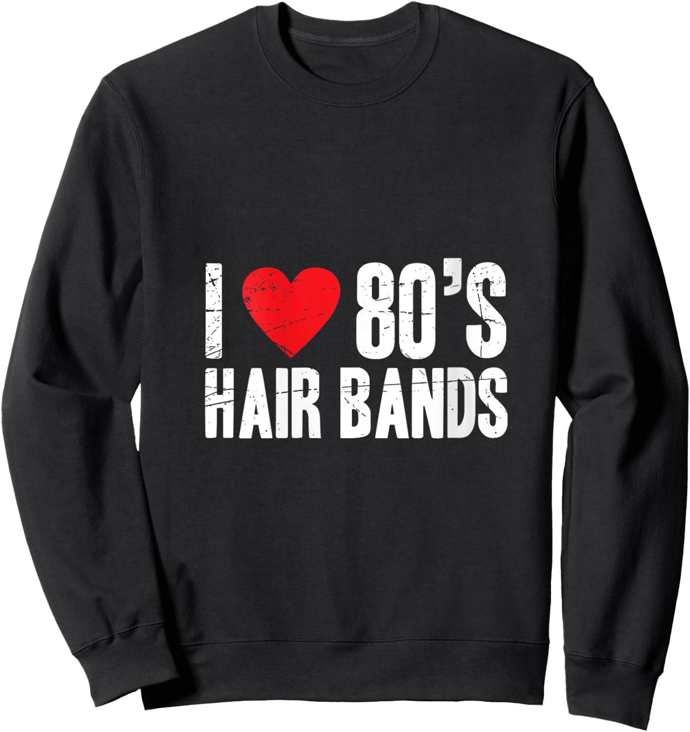 I love 80's hair bands cool heavy metal V-Neck Sweatshirt - Sweatshirt | Black