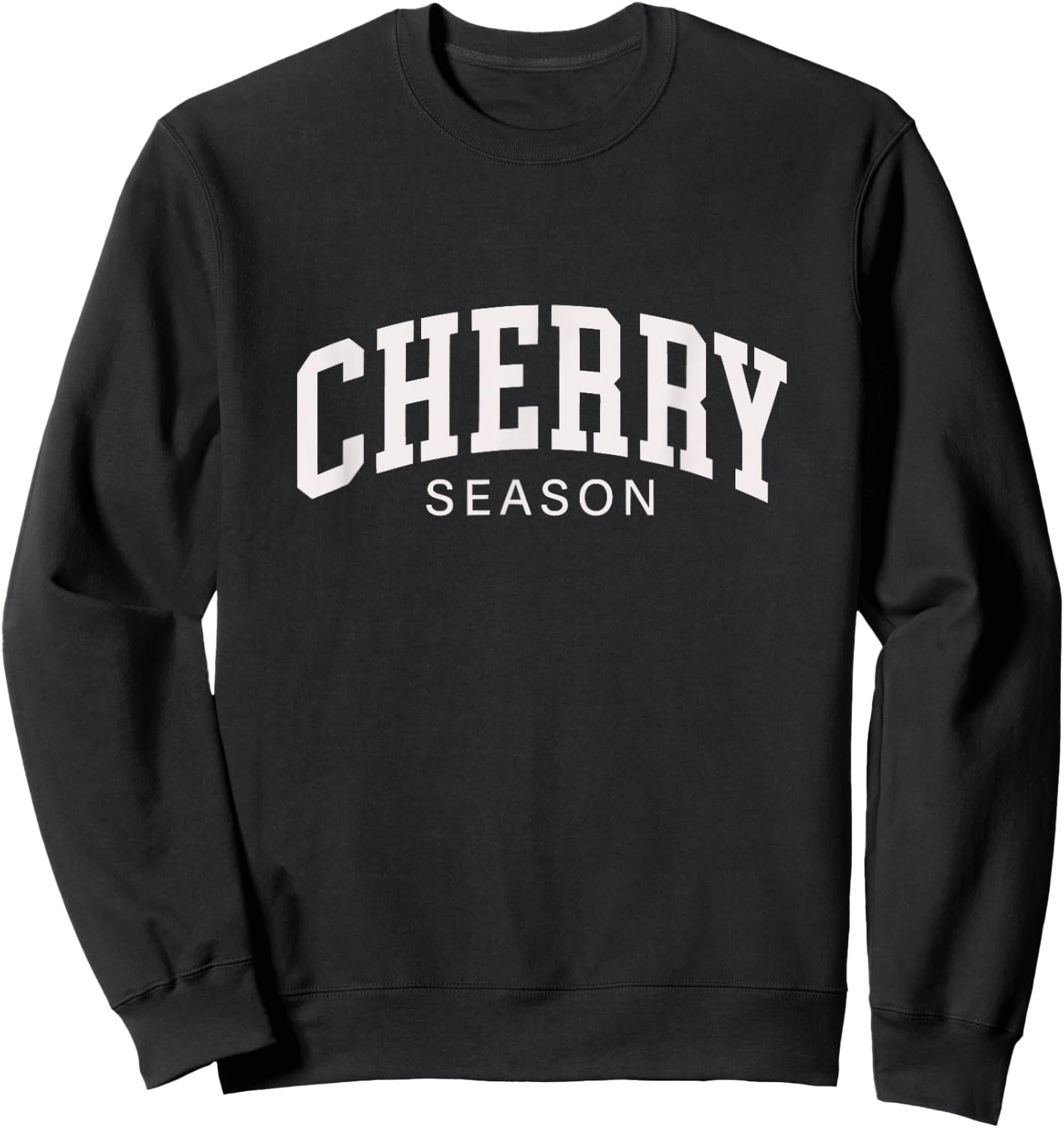 Cherry Season Cute Summer Fruit Orchard Graphic Sweatshirt - Sweatshirt | Black