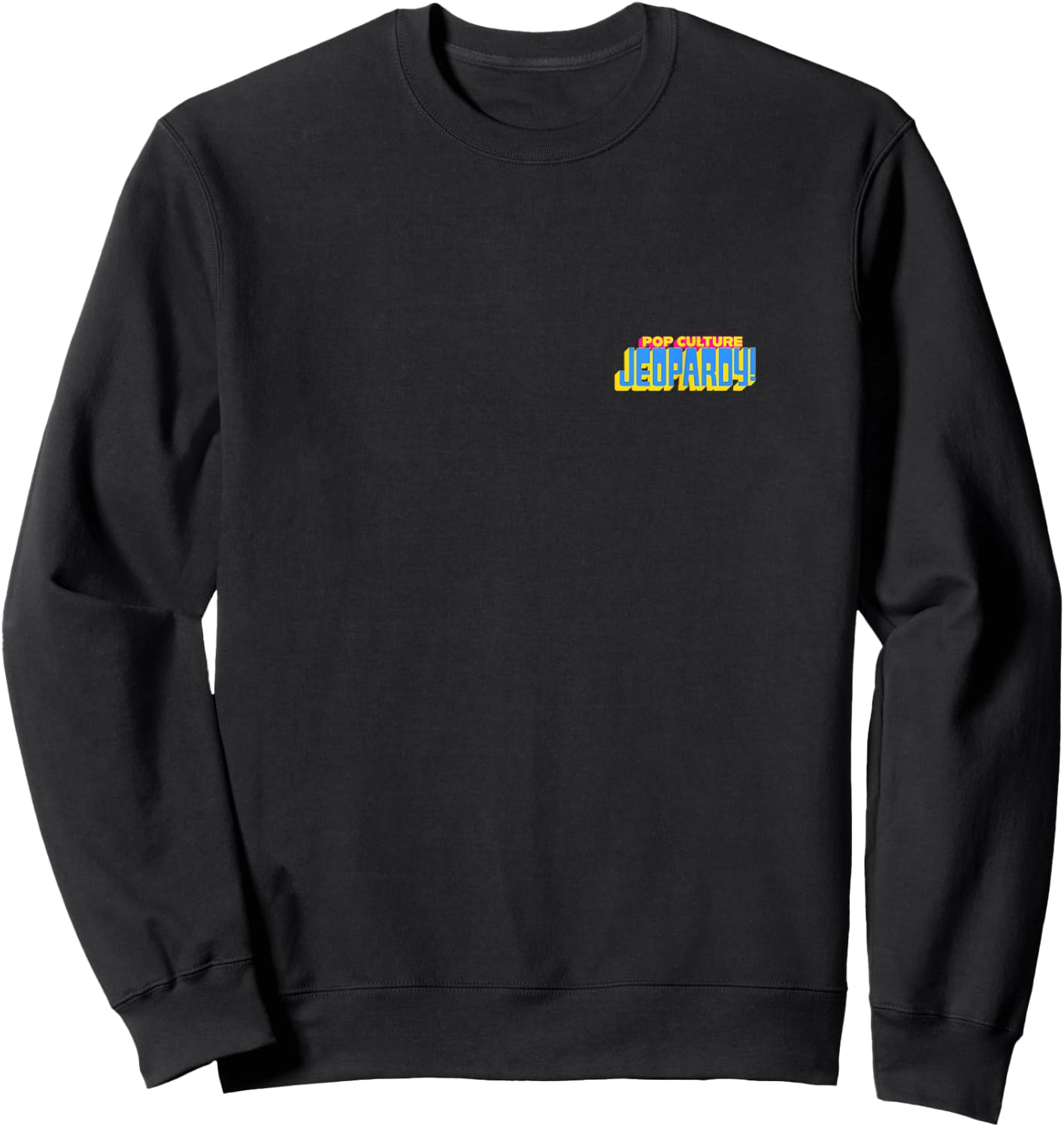 Jeopardy! Pop Culture Left Chest Sweatshirt - Sweatshirt | Black