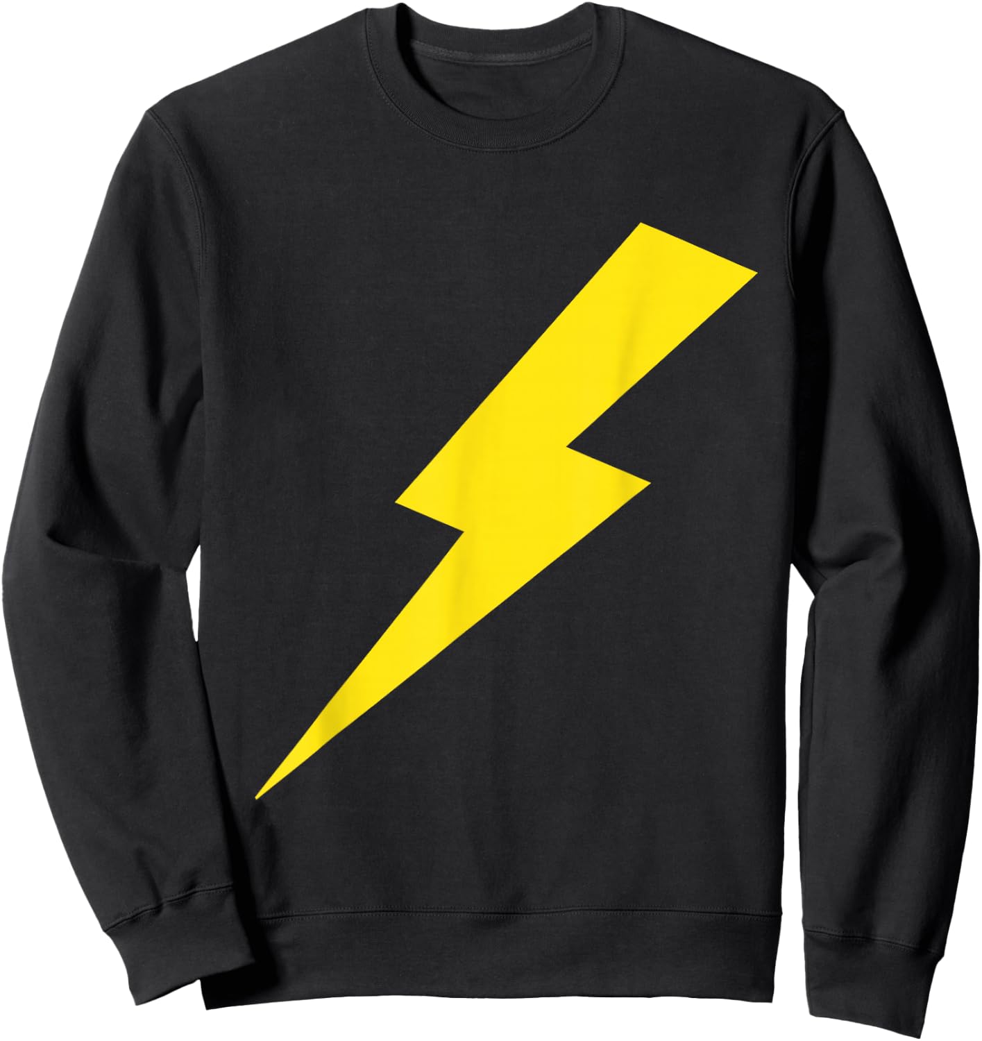 Lightning Bolt Yellow Print Sweatshirt - Sweatshirt | Black