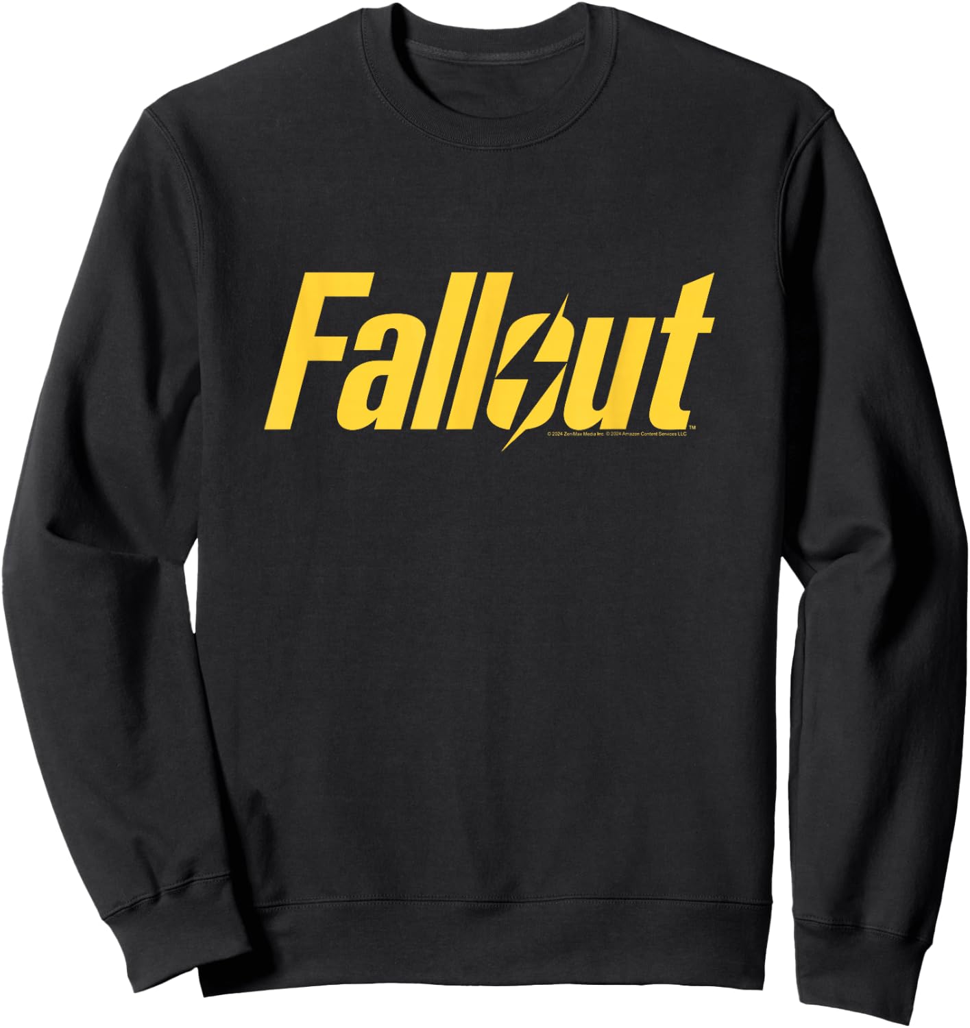 Fallout TV Series Yellow Lightning Logo , black Sweatshirt - Sweatshirt | Black