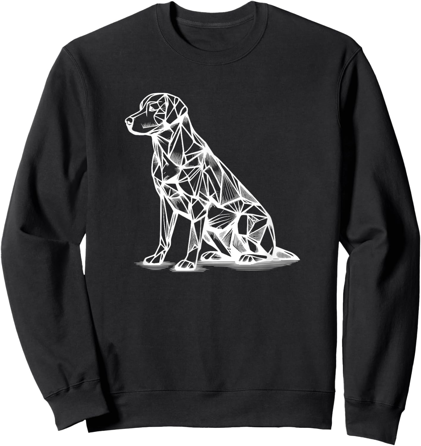 Geometric Line Art Labrador Retriever Lab Dog Labradors Men Women Kids Sweatshirt - Sweatshirt | Black