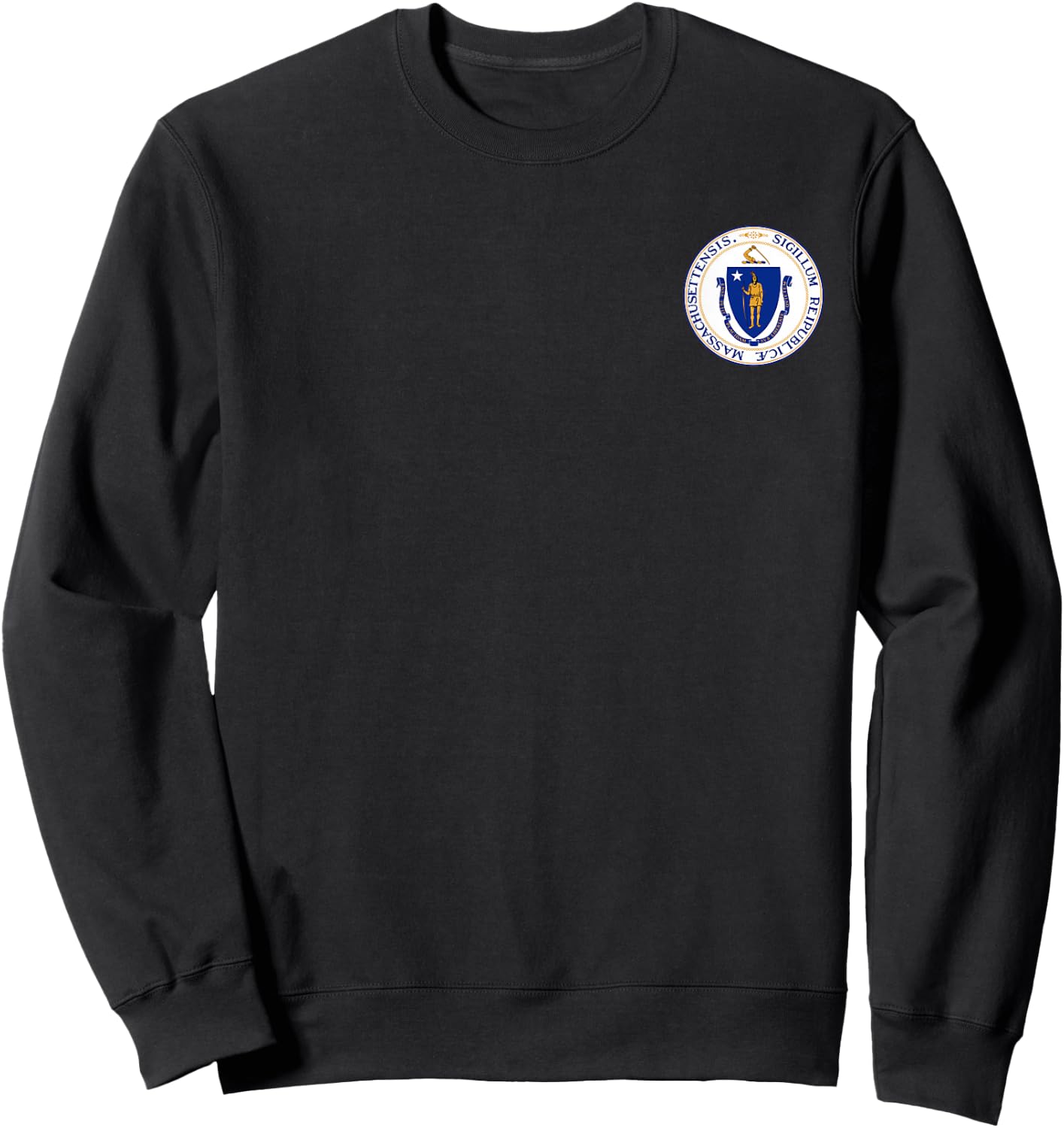 Massachusetts State Seal Flag Sweatshirt - Sweatshirt | Black
